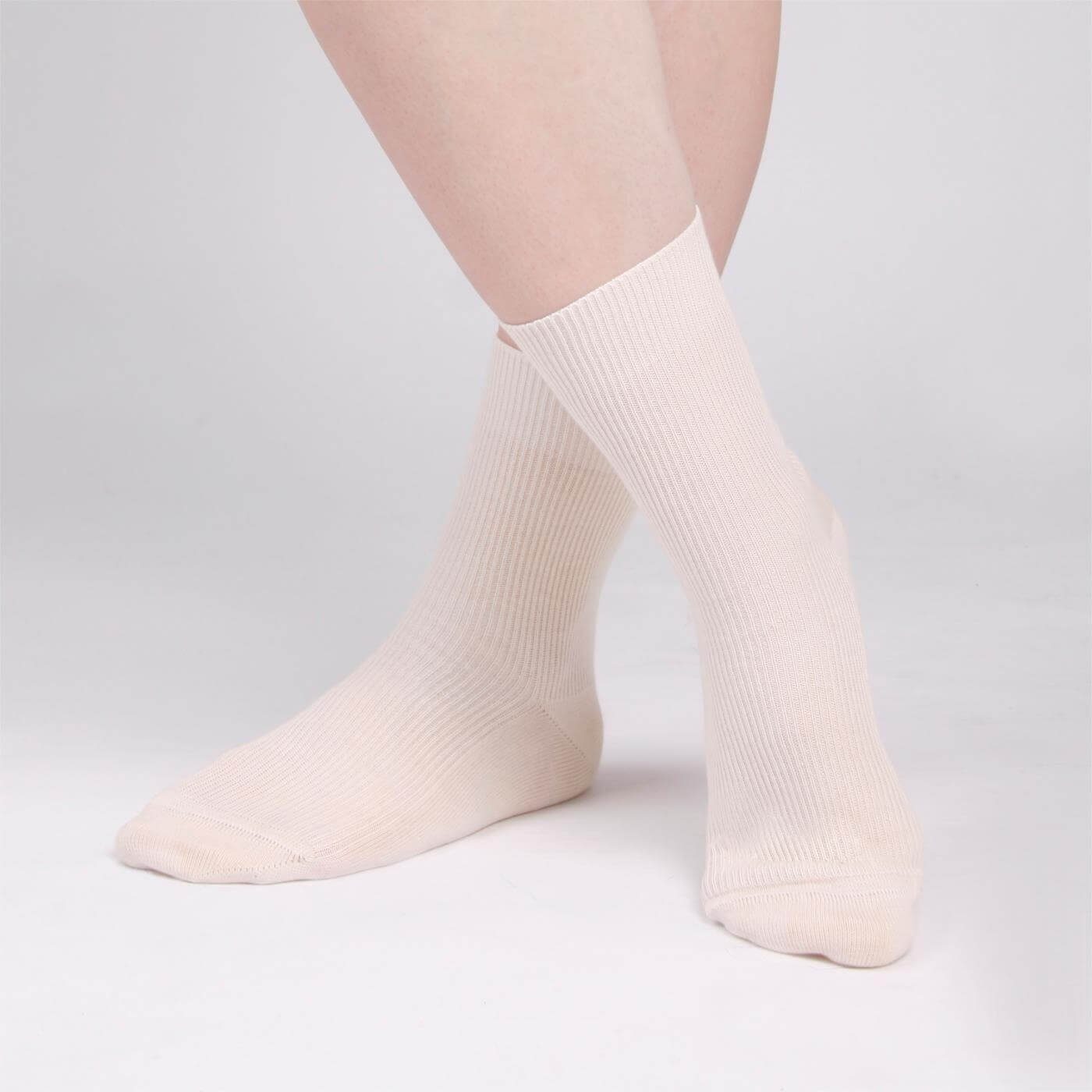 und Natural Schaft Rippstrick elastischem aus Oberseite besonders CRAFTS Socken LIVING