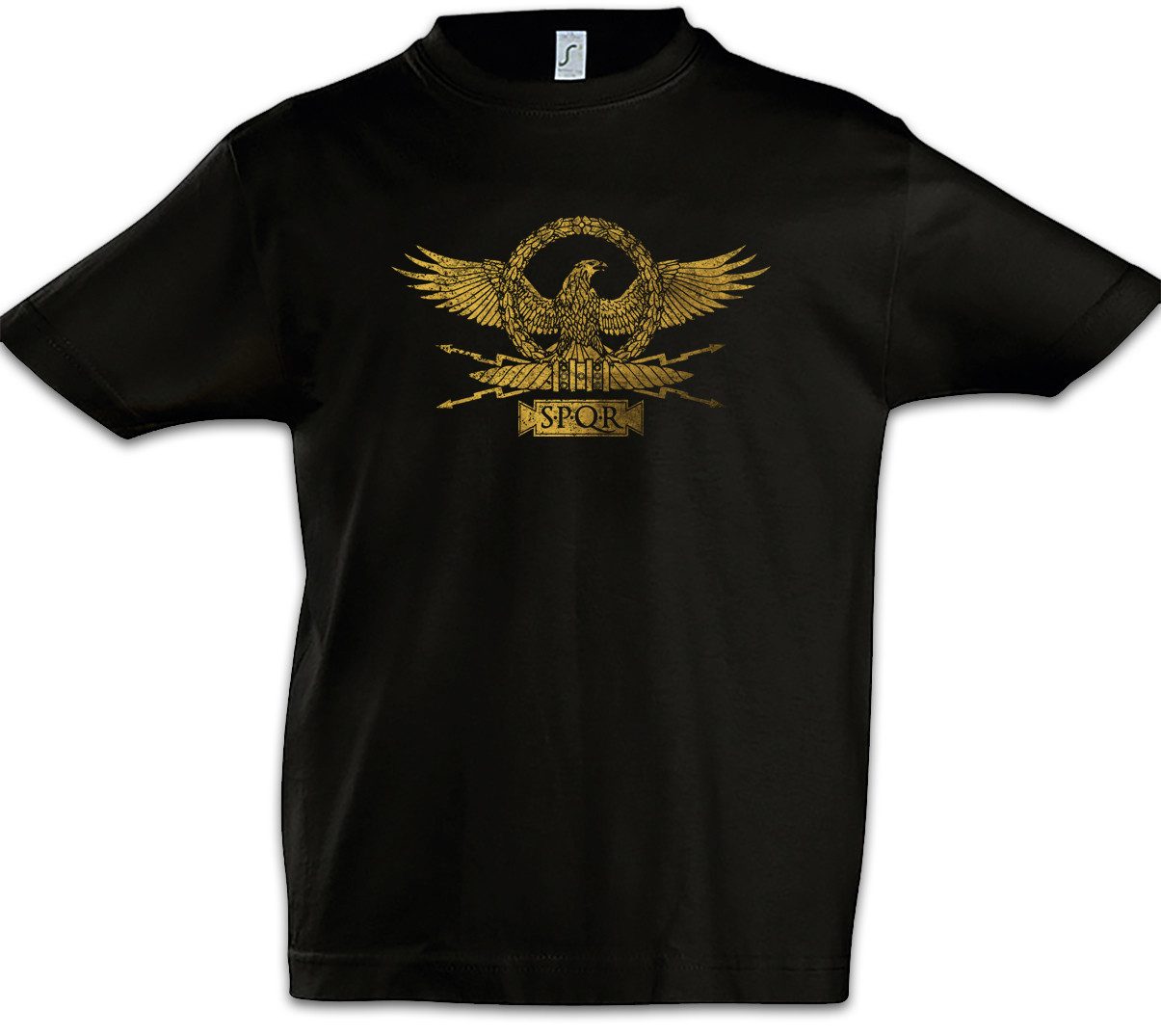 Print-Shirt Römischer Adler Kinder T-Shirt Roma Rom Cäsar Karte Kaiser Julius SPQR