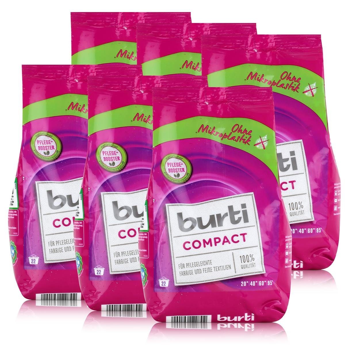 burti burti Compact Feinwaschmittel 1,1kg- Waschpulver (6er Pack) Colorwaschmittel