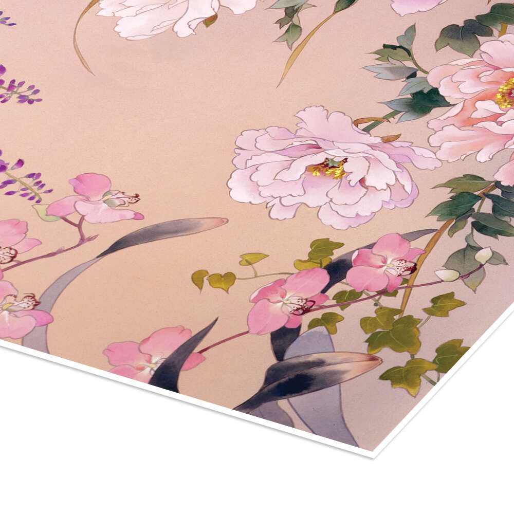 Posterlounge Wandbild Japanische Blüten, Haruyo Morita, erhältlich als Poster, Leinwandbild, Wandsticker oder Acrylglasbild