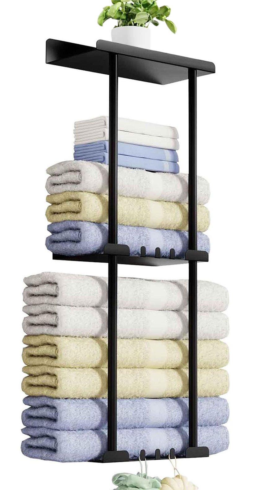 SURFOU Handtuchhalter Badetuchhalter Ohne Bohren Regal Wand Bad badregal mi günstig online kaufen