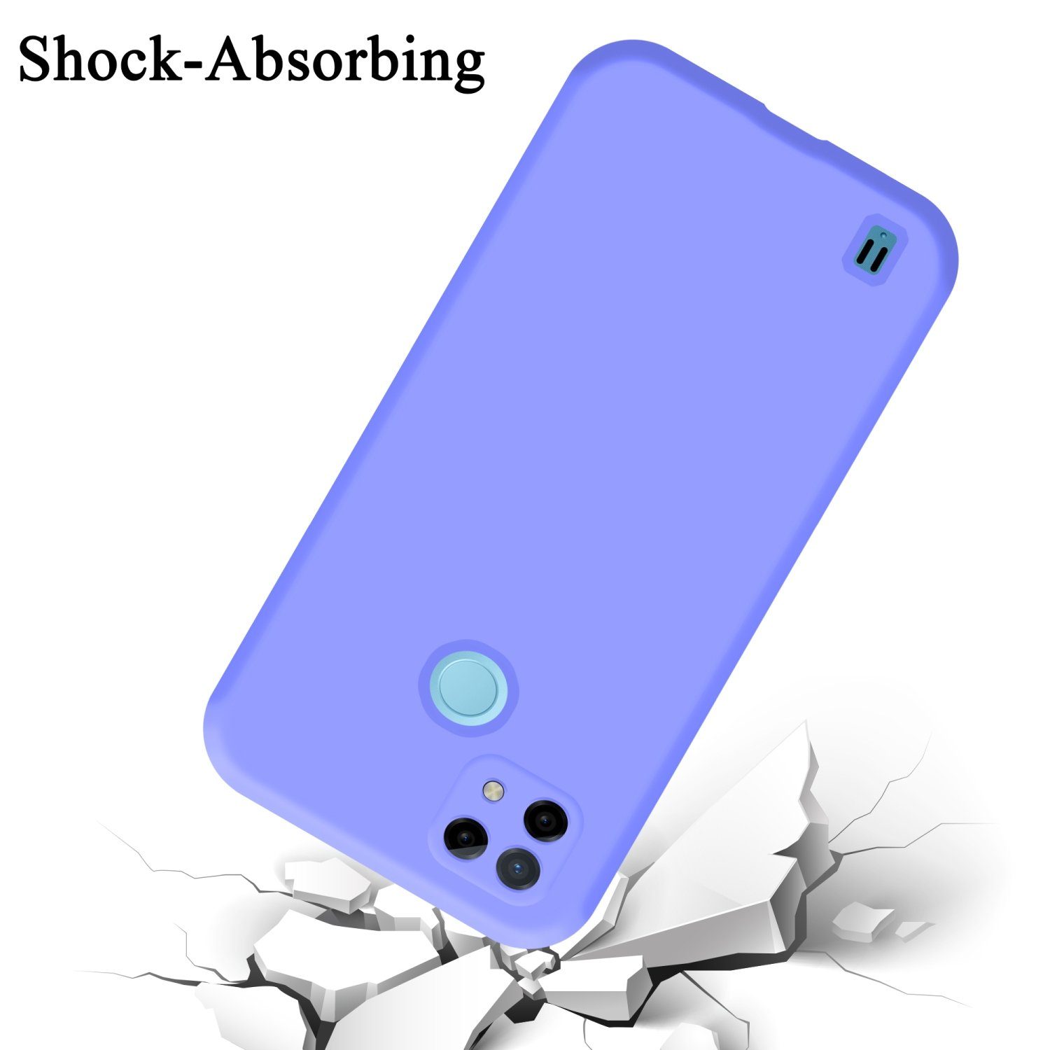 Cadorabo Handyhülle für Realme C21 Hülle Realme C21, Flexible Hülle TPU Silikon Schutzhülle Back Cover Case