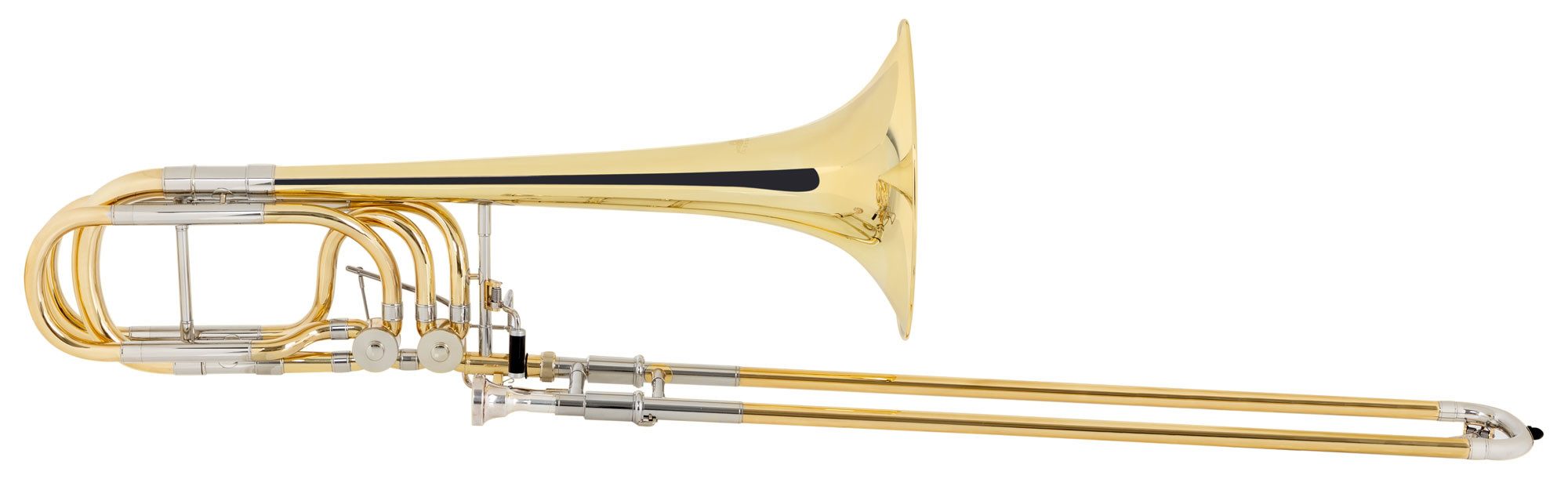 Lechgold Posaune BP-18L Bassposaune Messing Bb/F/Gb/D Bb/F/Gb/D, inkl. Leichtkoffer und Mundstück, Schallstück aus Messing