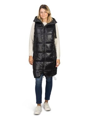 DENIMFY Outdoorjacke Damen Steppweste DFCaro Regular Fit knielange Übergangsweste mit Kapuze