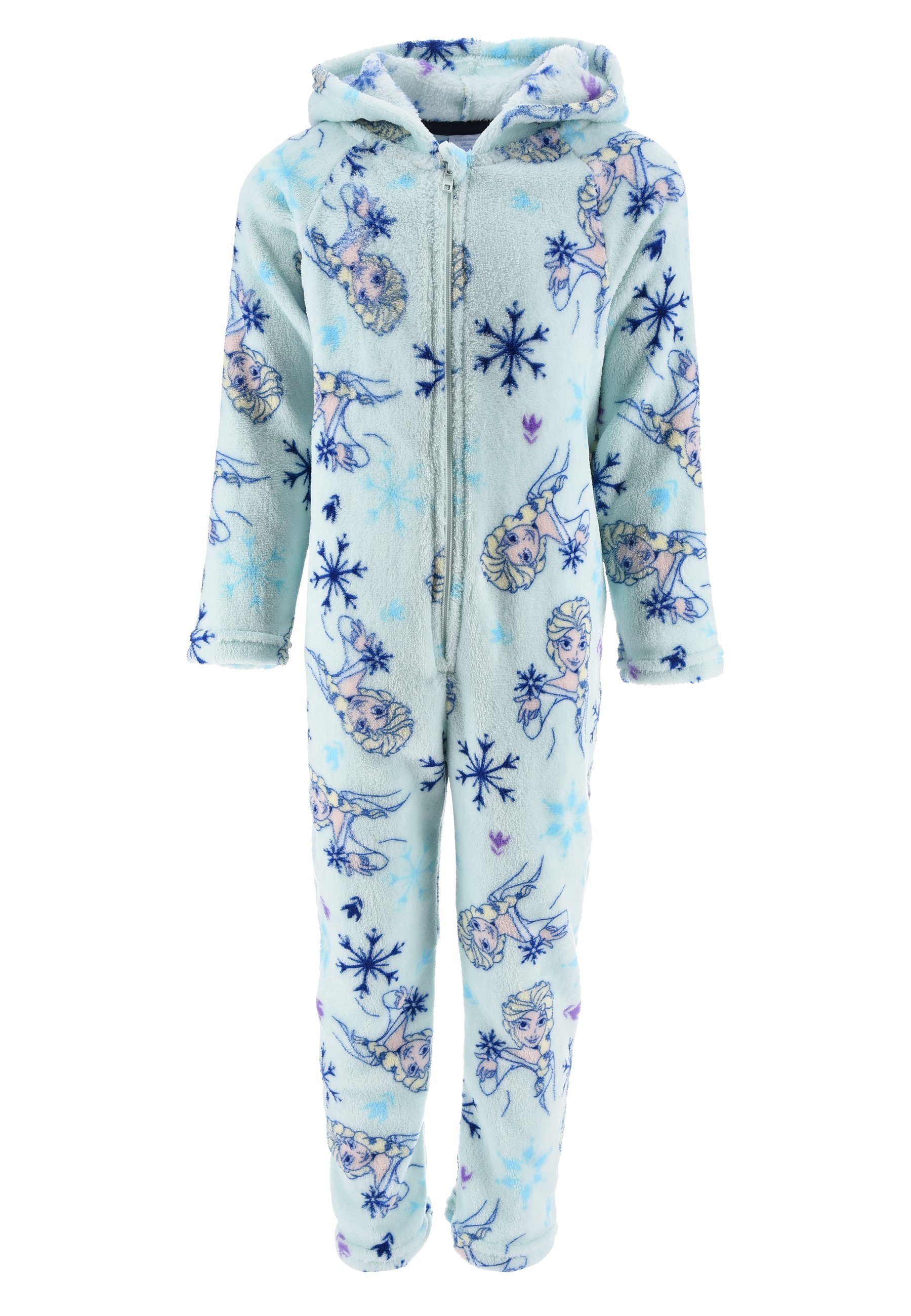 Disney Frozen Schlafanzug Elsa Schlaf Overall Pyjama langarm Nachtwäsche Blau