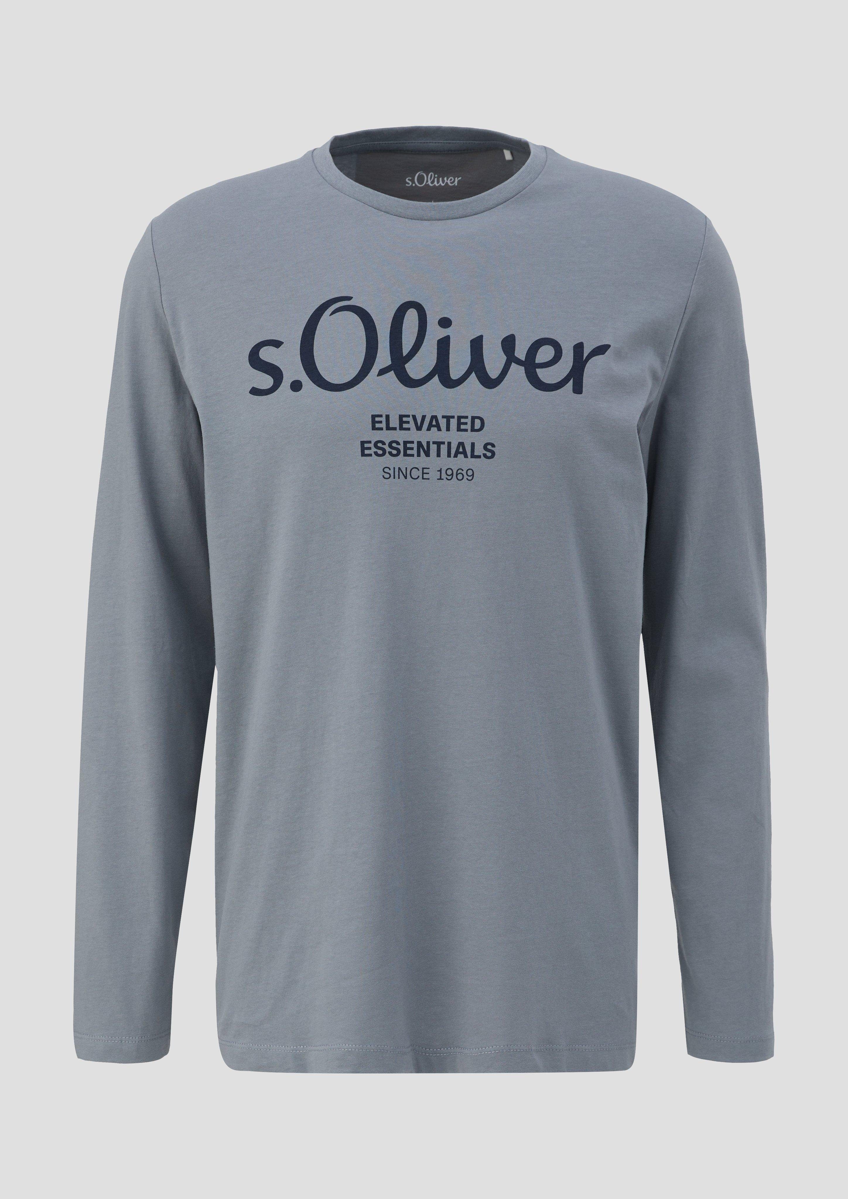 s.Oliver schiefergrau Langarmshirt T-Shirt