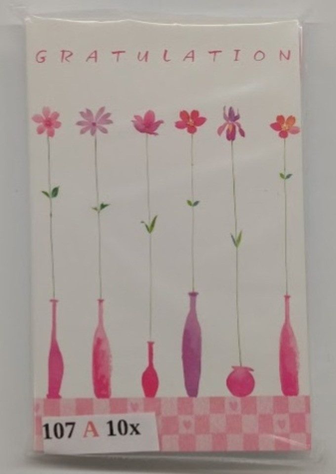 LYSCO Grußkarten 10 Glückwunschkarten Glückwunsch Glückbringer+DIN A6 Umschlag (KT-107), Glückwunschkarten Geschenk Glück Feier, 4seitig - klappbar