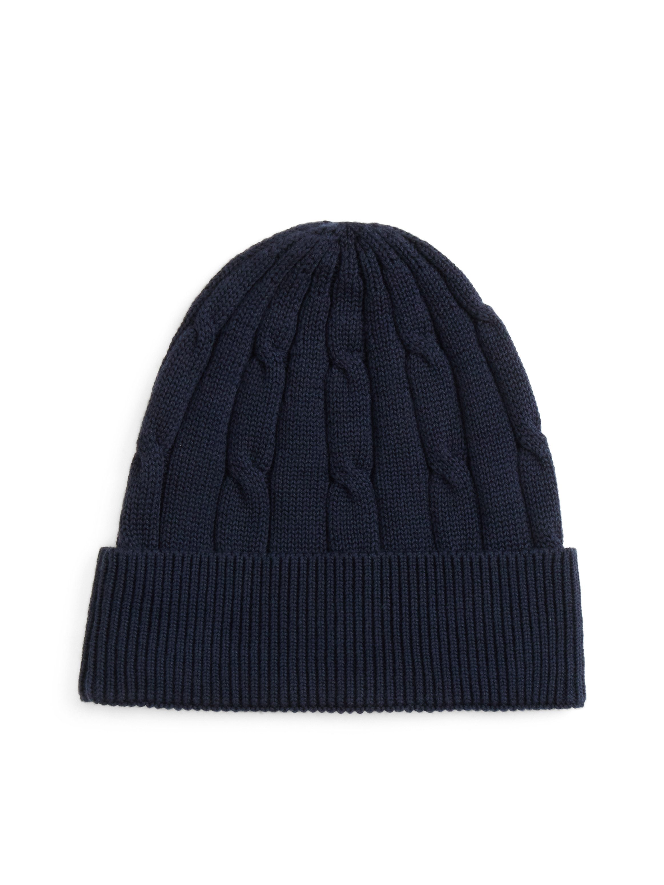 Tommy Hilfiger Beanie ESSENTIAL CABLE BEANIE Regular fit mit Markenlogo – Bild 2 von 5