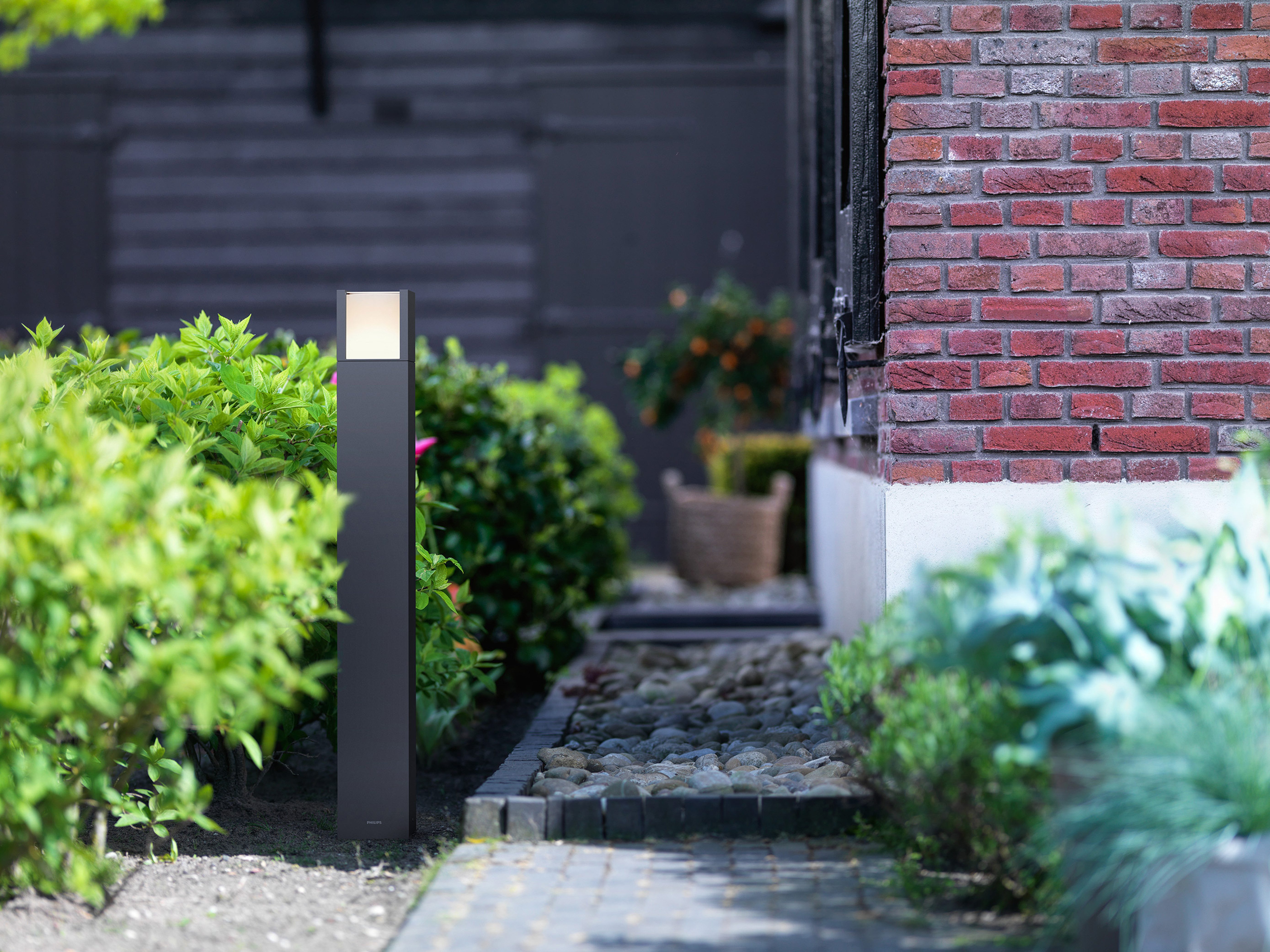 Philips LED Pollerleuchte myGarden Arbour, 600lm, Anthrazit, LED fest integriert, Warmweiß