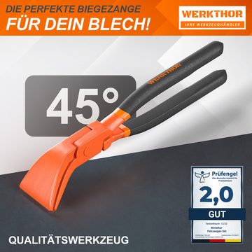 Werkthor Zangenset WERKTHOR Falzzange 45° – Werkzeug für Heimwerker Dachdecker