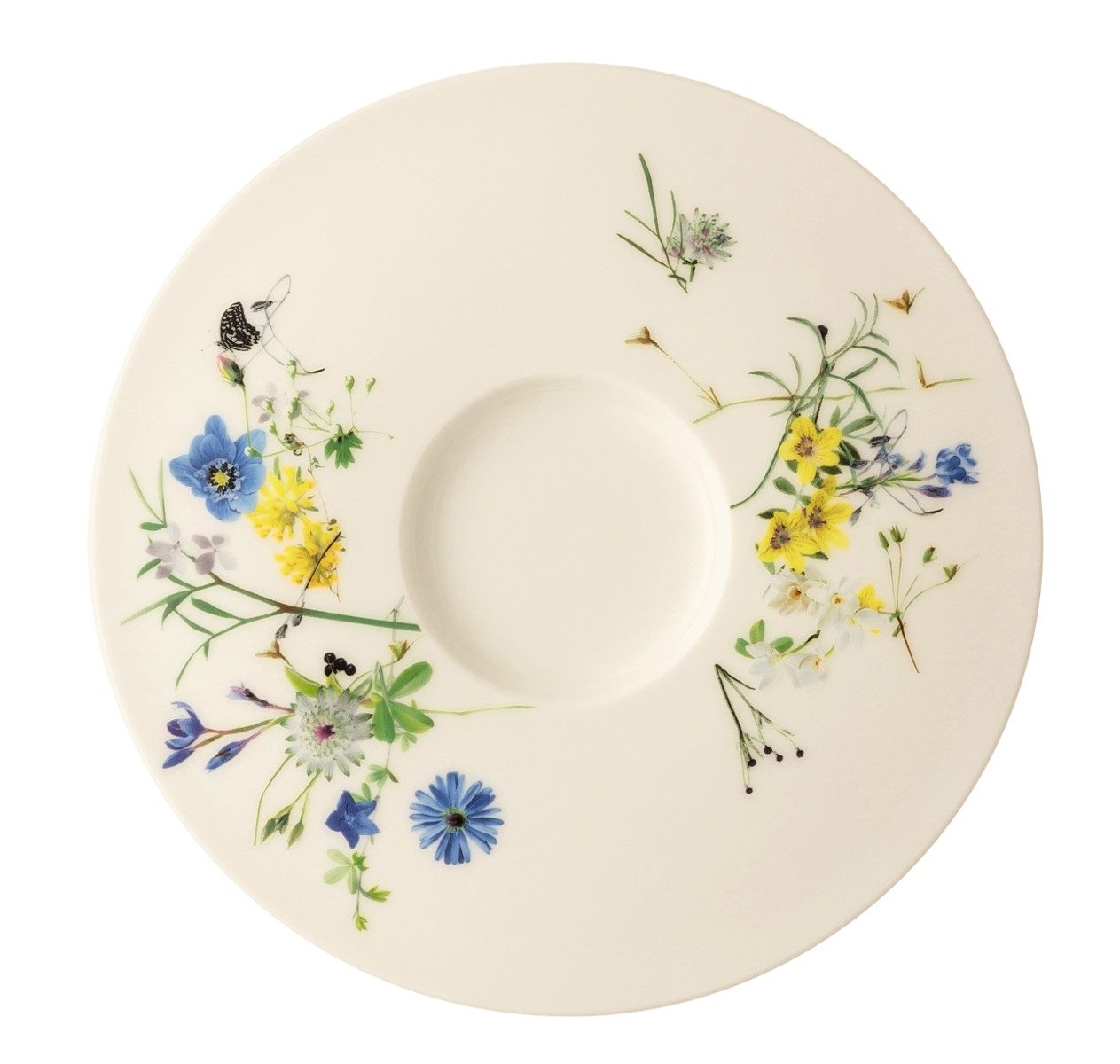 Rosenthal Untertasse Brillance Fleurs des Alpes Suppen-Untertasse 18,5, Untertasse