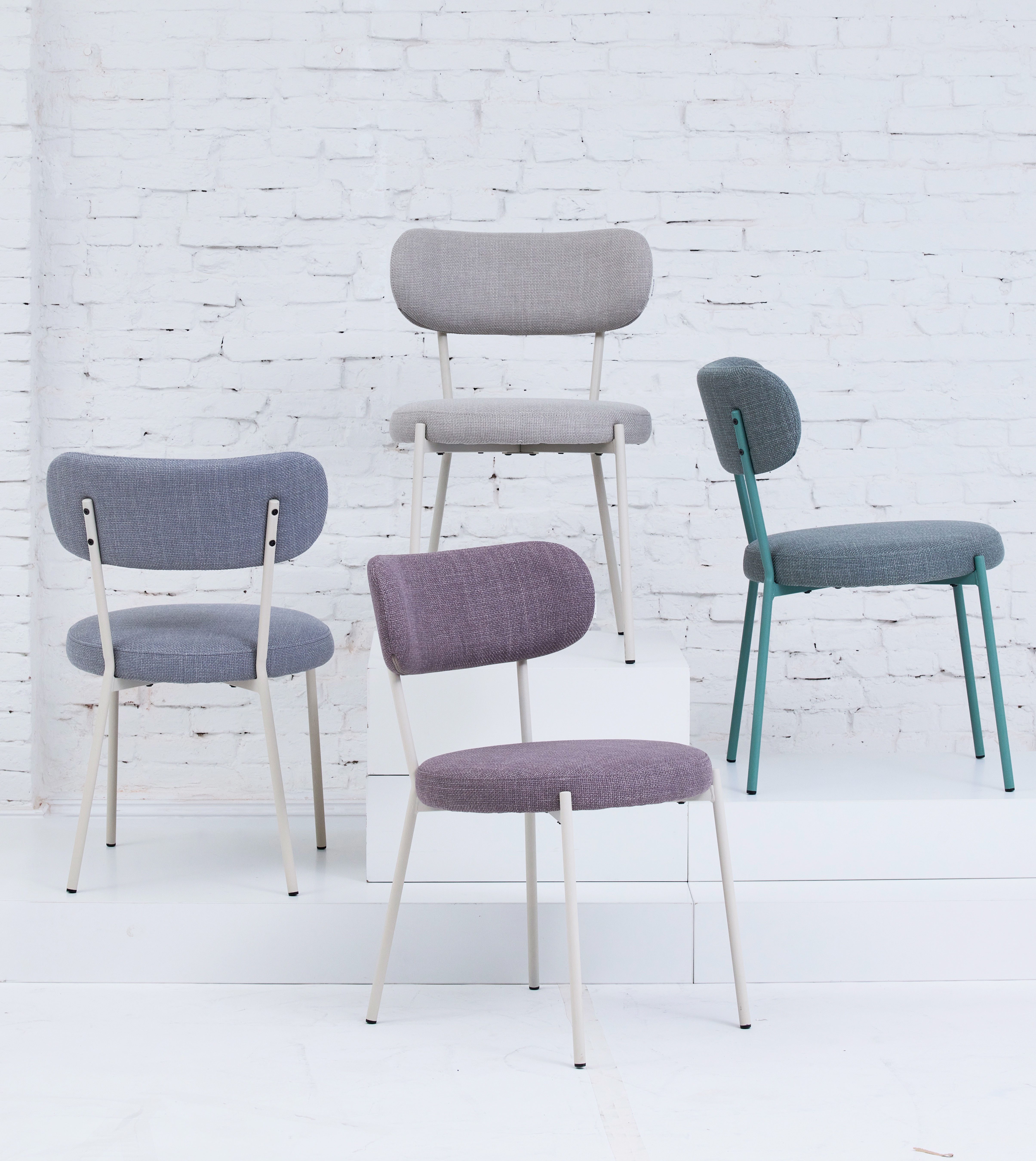 TOM TAILOR HOME 4-Fußstuhl SOFT PAD CHAIR (Set, 2 St), Esszimmerstuhl, 4-Fußgestell, mit Rückenausschnitt