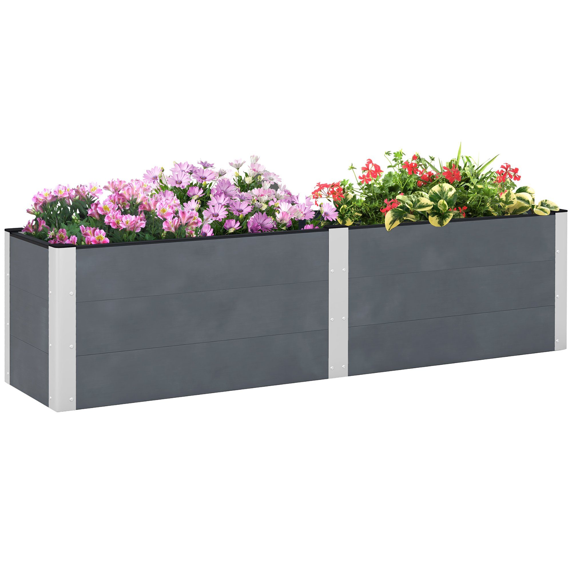 Outsunny Hochbeet Blumenkasten, Pflanzkasten, Gemüsebeet mit günstig online kaufen