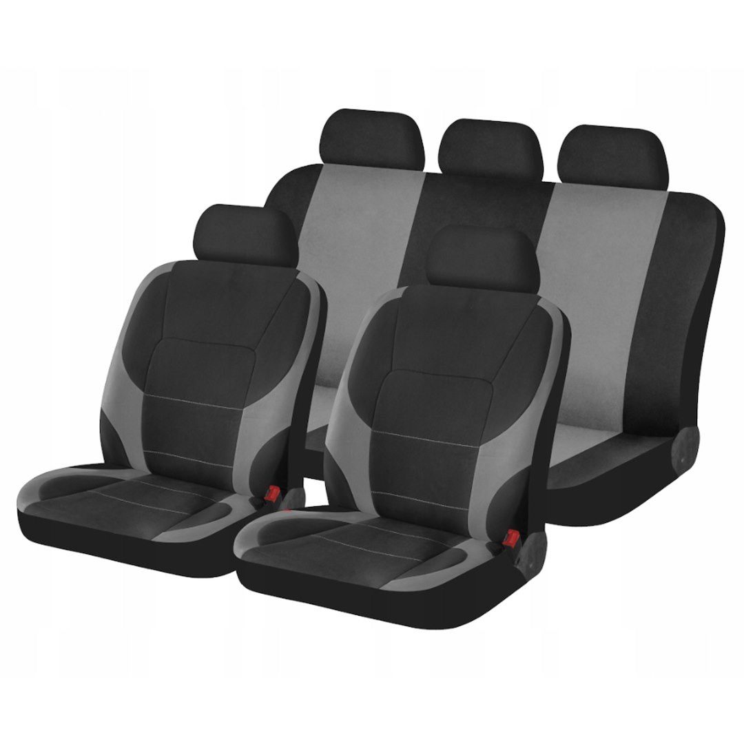 Michelin Autositzbezug MICHELIN Autositzbezüge, schwarz und grau, 9 tlg, 9-tlg., MICHELIN Autositzbezüge, schwarz und grau, 9 tlg