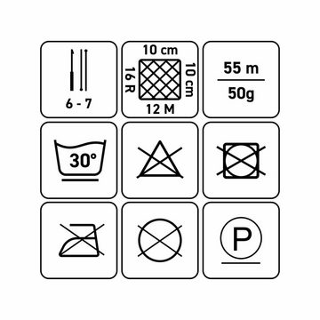 myboshi Häkelset Mütze Ikoma No.1 Wolle Nadel Anleitung Häkelwolle, (1-St., DIY Häkelset Mütze Ikoma Original No.1 Wolle Häkelnadel Anleitung Label), Gestreift