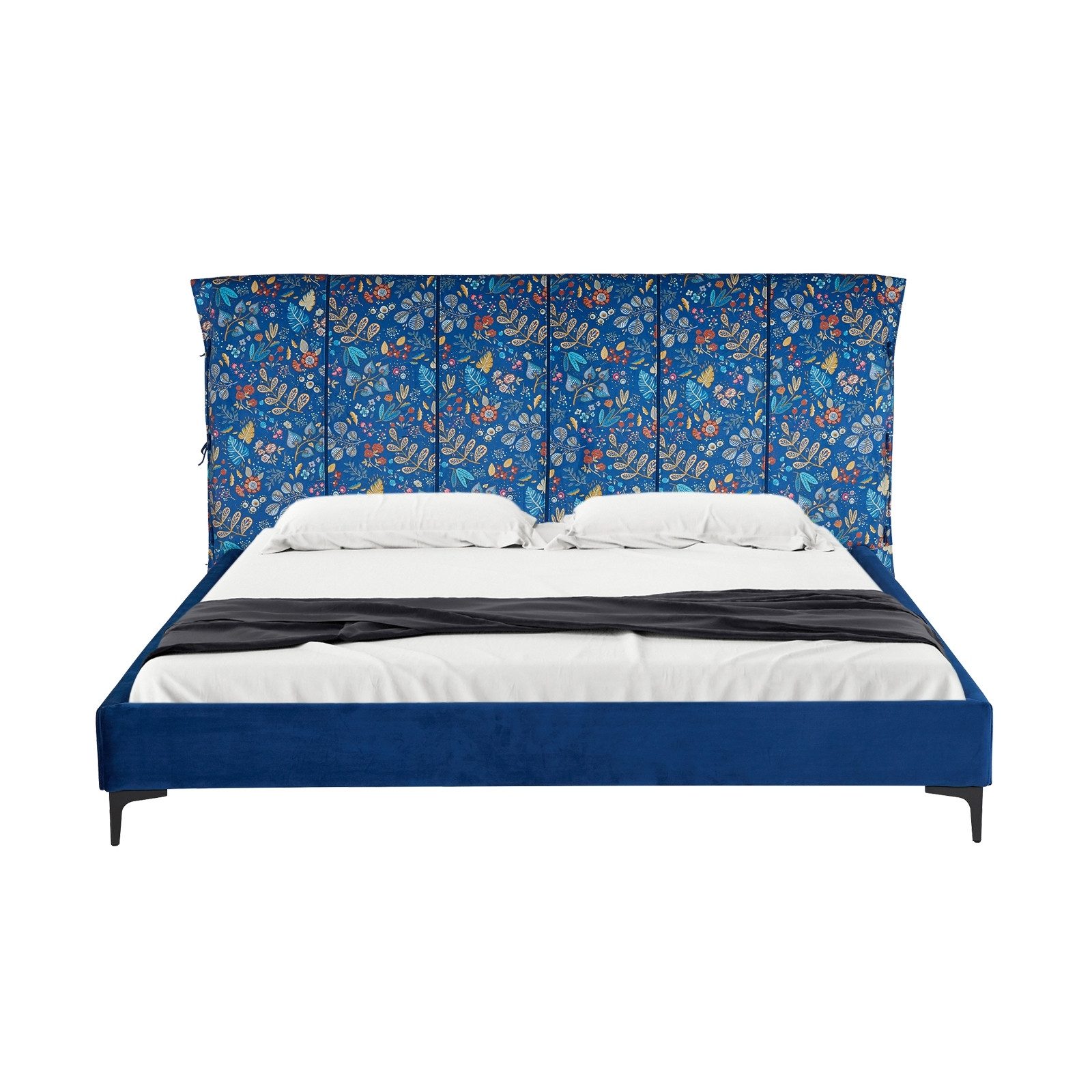 HTI-Living Bettgestell Doppelbett 180 x 200 cm Roxbury Blue Fantasy (Stück, 1-tlg., 1x Bett Roxbury inkl. Lattenrost, ohne Matratze), mit hohem Kopfteil