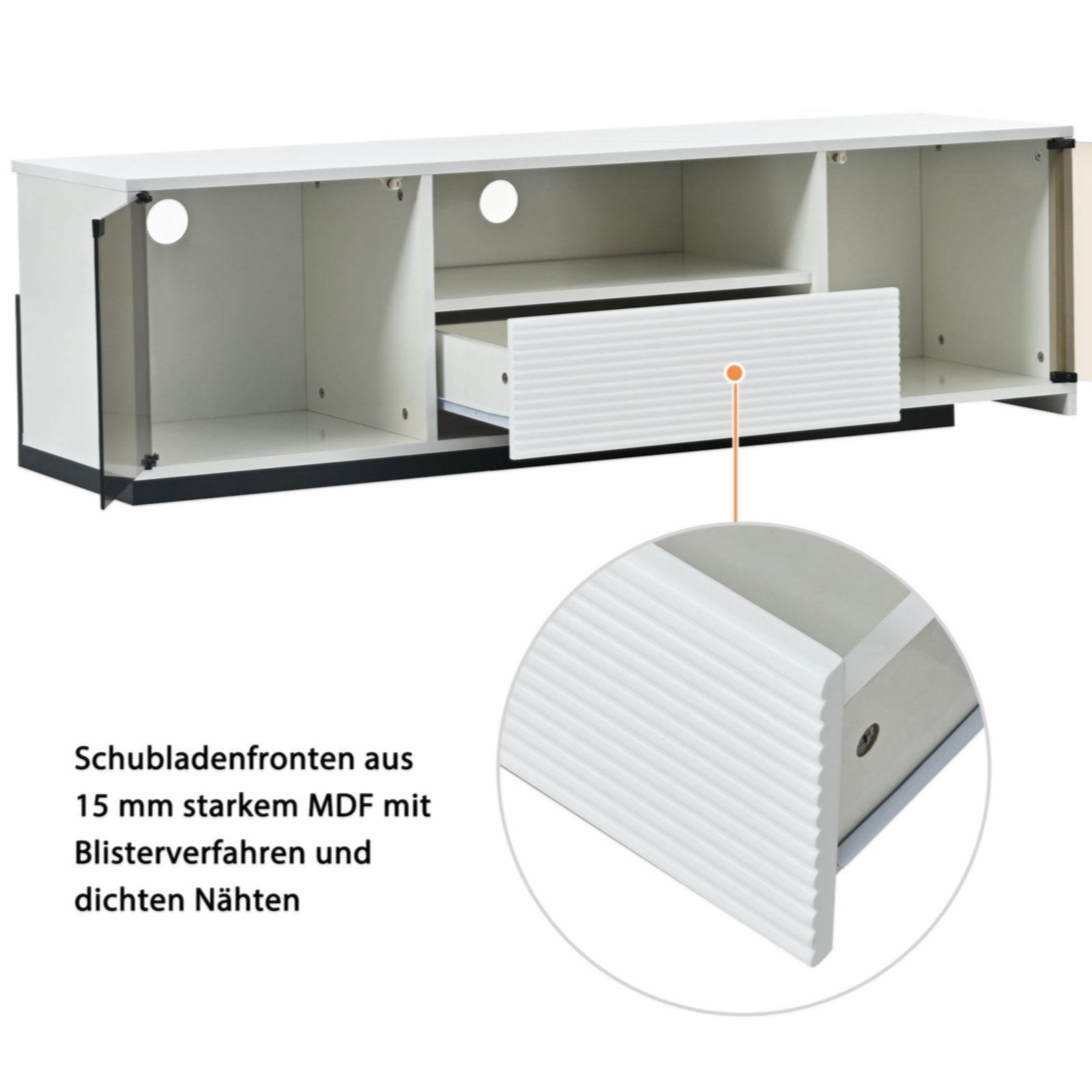 Celya 60-Zoll-Fernseher TV-Ständer LED für TV-Ständer und Schiebedesign einen mit