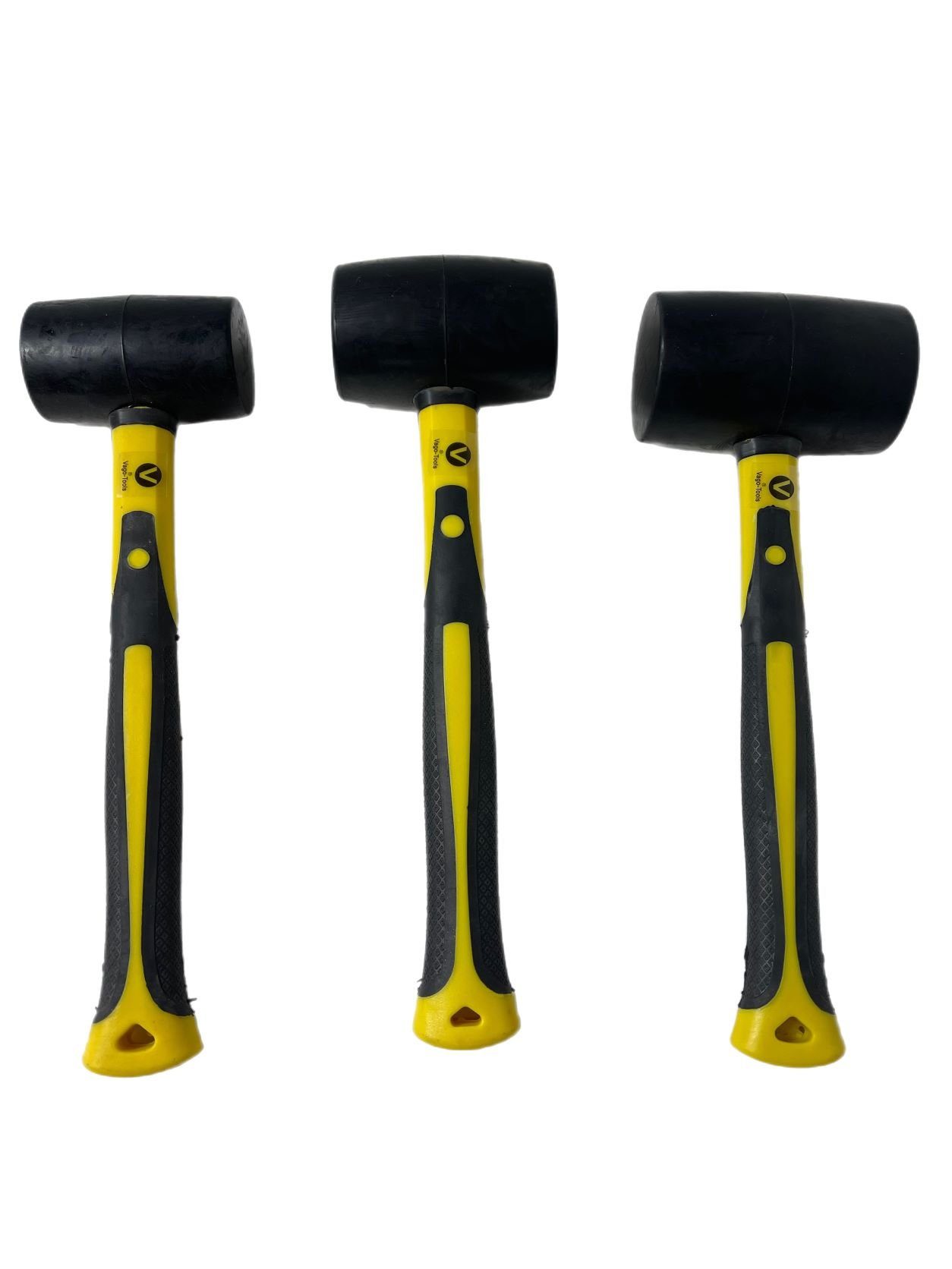 VaGo-Tools Hammer Gummihammer Schonhammer Hammer 370/500/700g Schlosserhammer 3 tlg Set