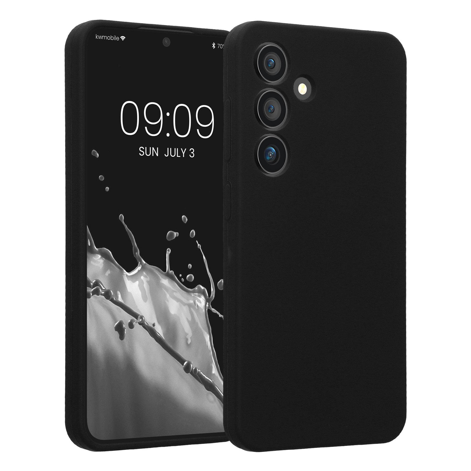 kwmobile Handyhülle Handyhülle für Samsung Galaxy S24 Hülle, Hülle Silikon gummiert - Handyhülle - Handy Case in Schwarz