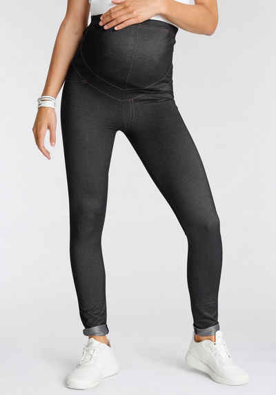 Neun Monate Umstandsleggings mit elastischem Gummizugbund