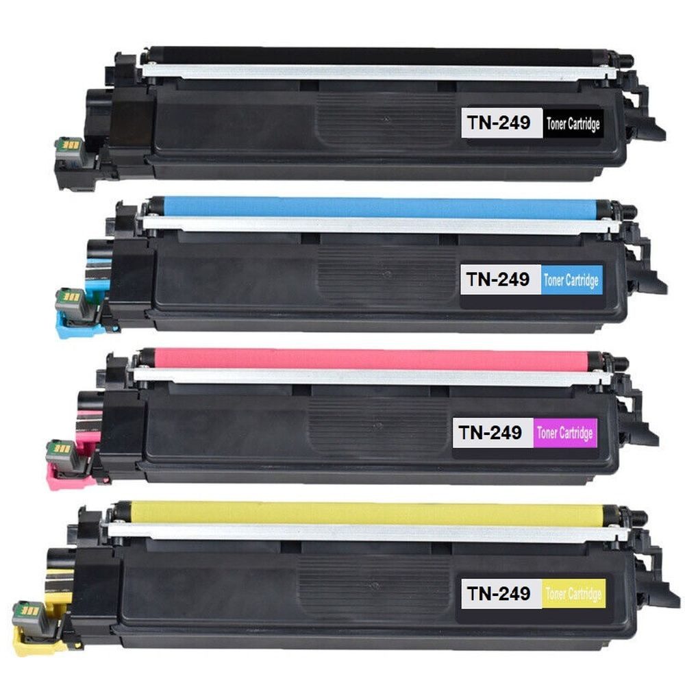 inkpro Tonerkartusche Set kompatibel mit Brother TN-249 schwarz, cyan, magenta, gelb, (für HL-L8230 CDW, HL-L8240 CDW und MFC-L8340 CDW, MFC-L8390 CDW, 4-St., je eine Kartusche schwarz, cyan, magenta und gelb), Seitenleistung: schwarz 4.500; cyan, magenta und yellow je 4.000