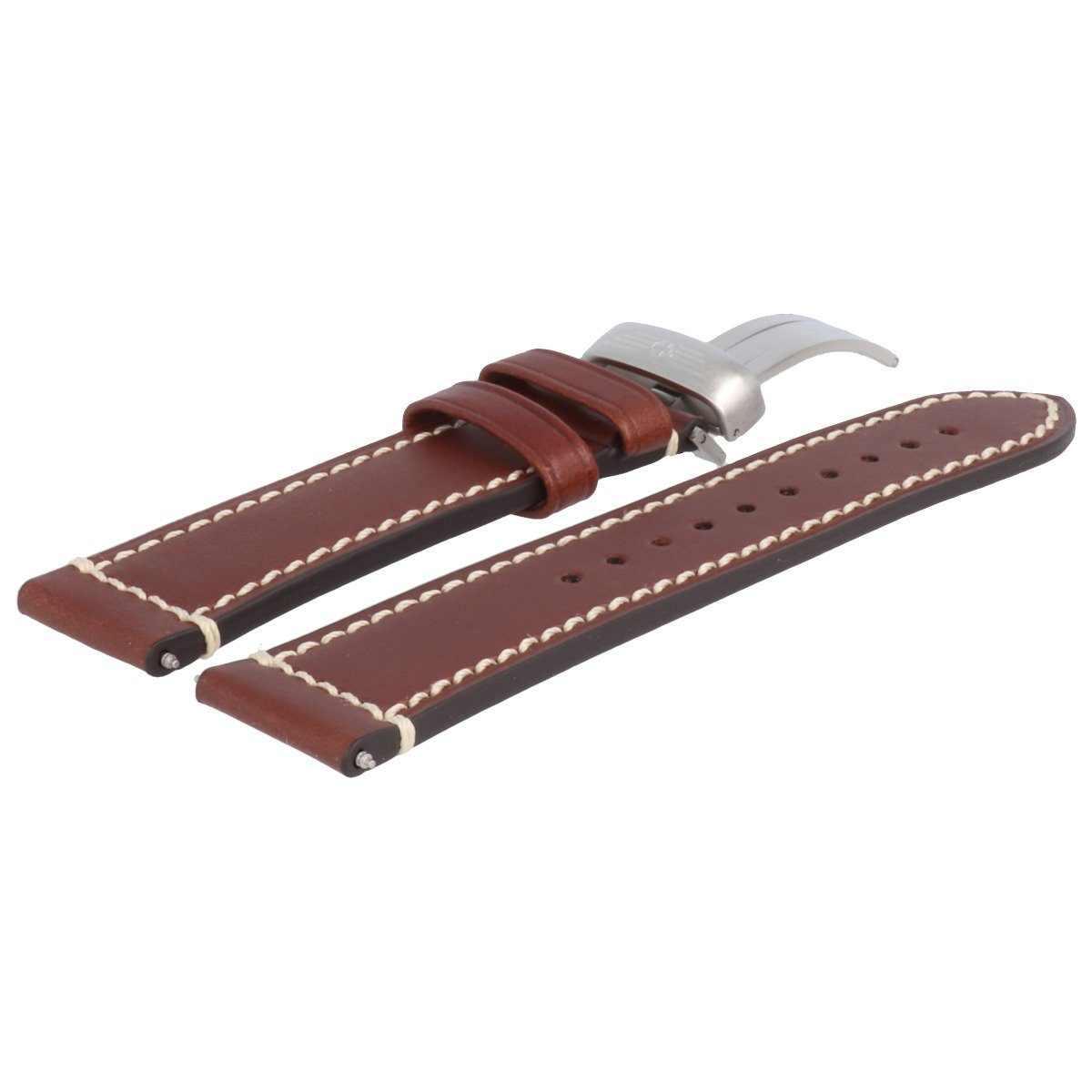 Victorinox Uhrenarmband 22mm Leder Braun 004446.1 günstig online kaufen