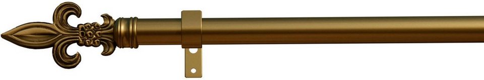 Gardinenstange Lucca, indeko, Ø 16 mm, 1-läufig, Wunschmaßlänge, mit  Bohren, verschraubt, Eisen