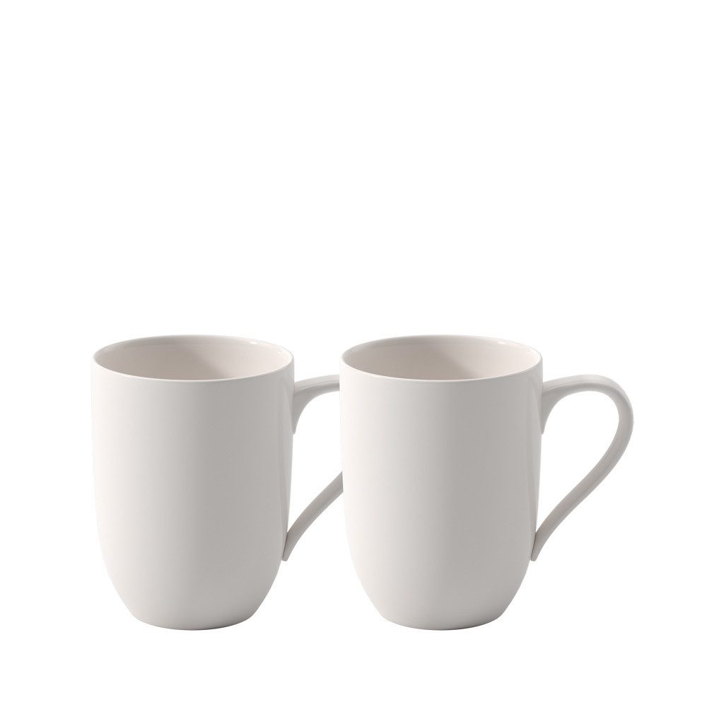 Villeroy & Boch Kaffeeservice For Me Kaffeebecher-Set 2-teilig (2-tlg), 2 Personen, Porzellan, Premium Porcelain, mikrow.- & spülm.sicher, Made in Germany