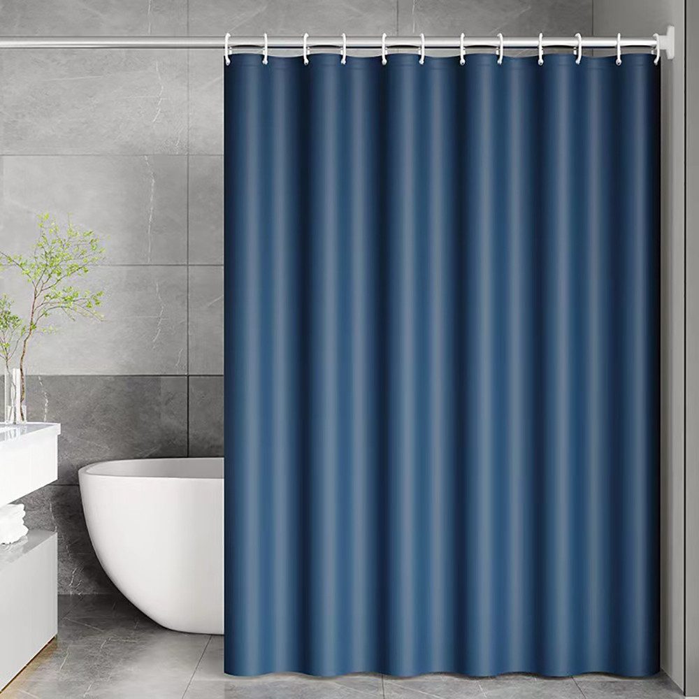 BlauCoastal Duschvorhang Wasserdichter Duschvorhang(180 x 180 cm) (1-tlg., mit 13 Duschvorhängeringen), Textil Stoff Polyester Badewanne Vorhang