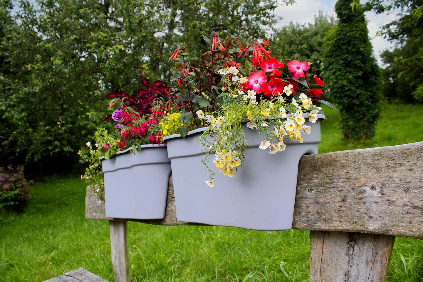 KHW Balkonkasten Flowerclip XXL (Set, 2 St), BxTxH: 57,5x27,7x27 cm