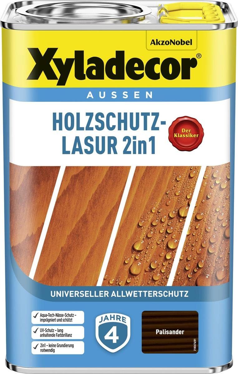 Xyladecor  Holzschutzlasur Holzschutzlasur 4 Palisander l Holzschutzmittel Außen Imprägnierung