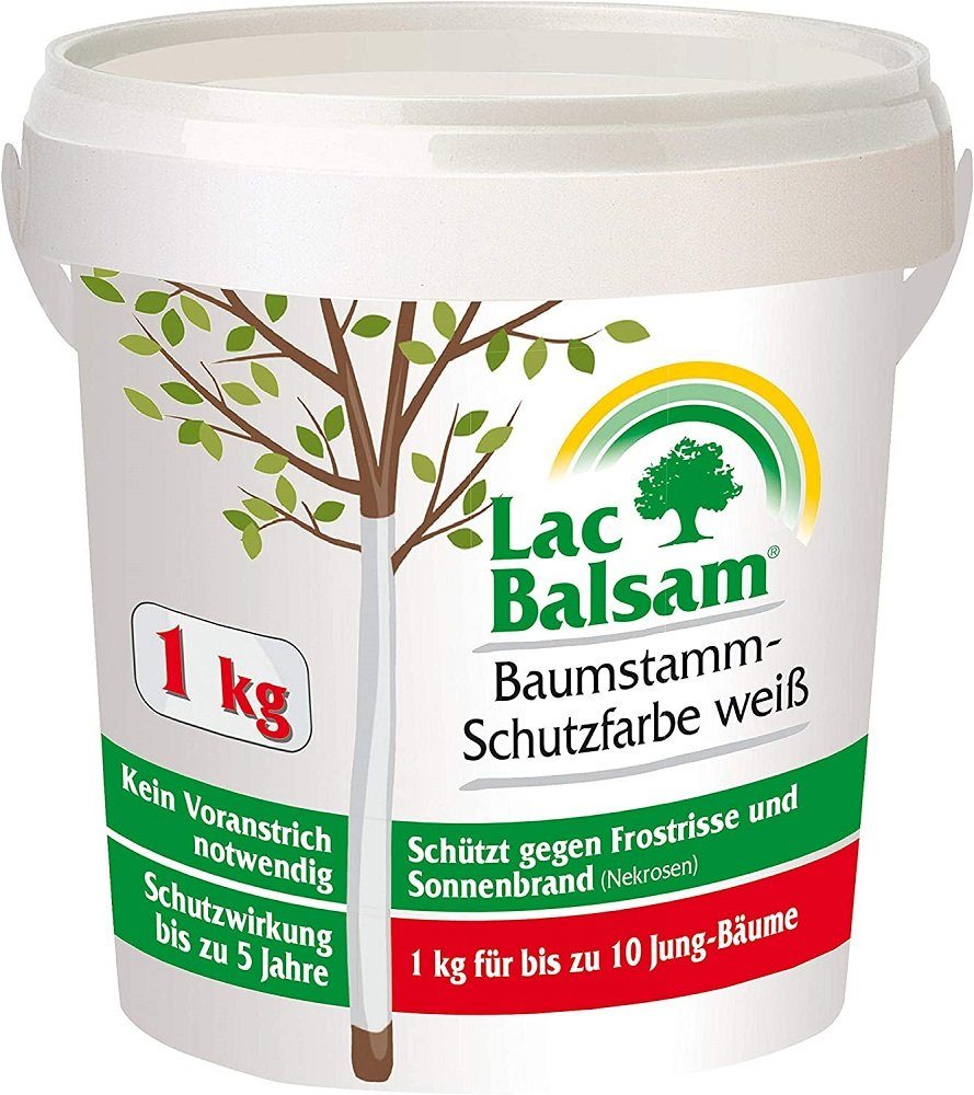 LacBalsam Wundverschluss Baumanstrich Etisso Lac Balsam Baumstamm Schutzfarbe weiß 1 kg Baumpflege Weißanstr