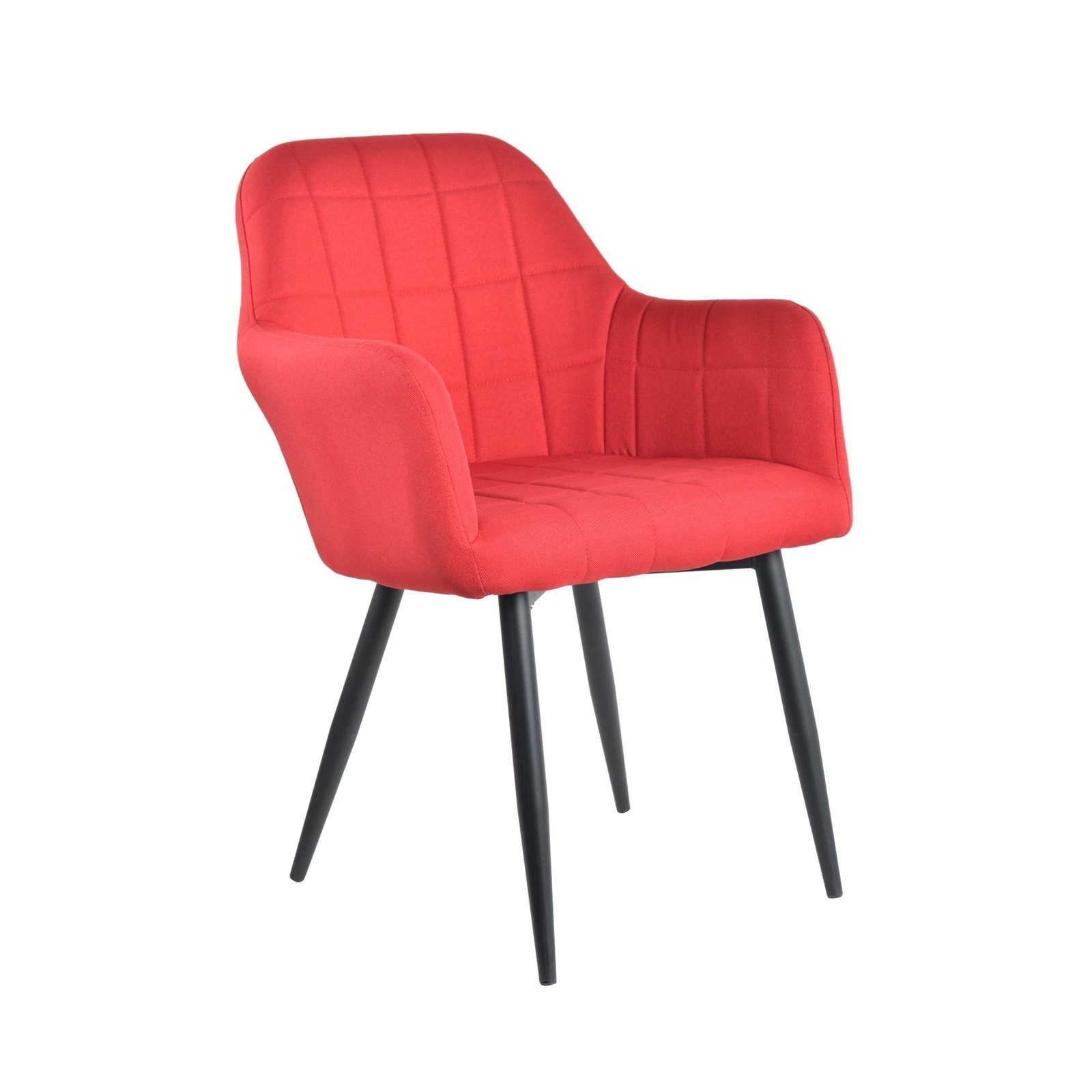 HTI-Living Esszimmerstuhl Stuhl Albany Webstoff Rot (Einzelstuhl, 1 St), Esszimmerstuhl Armlehnenstuhl Polsterstuhl | Stühle