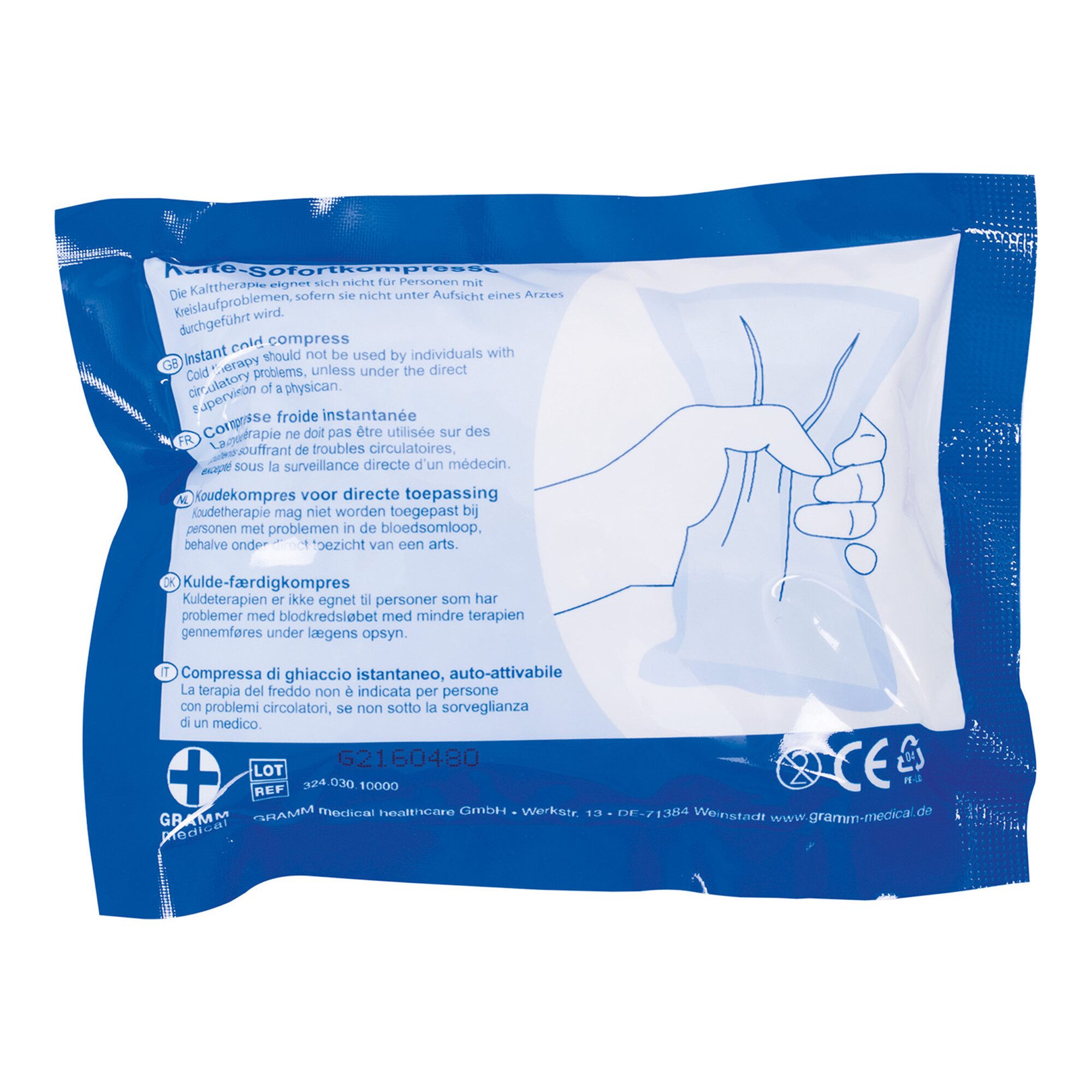GRAMM medical Erste-Hilfe-Set Gramm Medical Kälte-Sofortkompresse, selbstaktivierbar, 130 x 100 mm