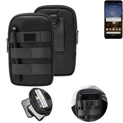 K-S-Trade Handyhülle für Google Pixel 3a XL, Holster Gürtel Tasche Handy Tasche Schutz Hülle dunkel-grau viele