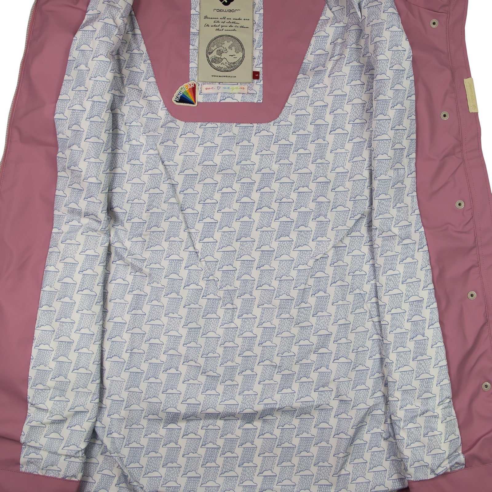 Regenwolken-Innenfutter mit Zulla Ragwear dusty pink 4061 Regenjacke