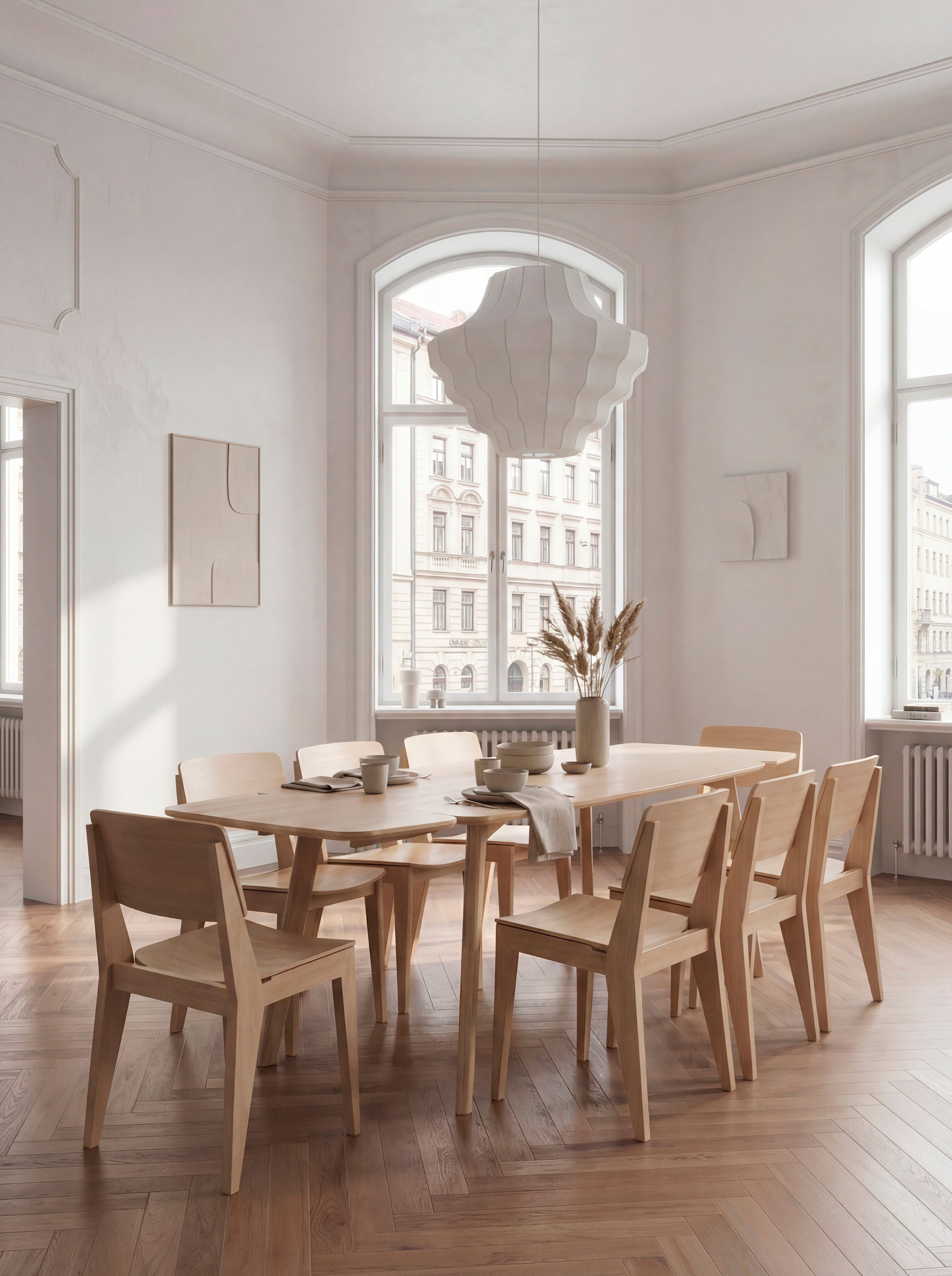 Cinas Esszimmer-Set Elvo Set - Oval mit Ansteckplatte, Designmöbel, Qualitätsmöbel, Dänisches Design, Holzmöbel