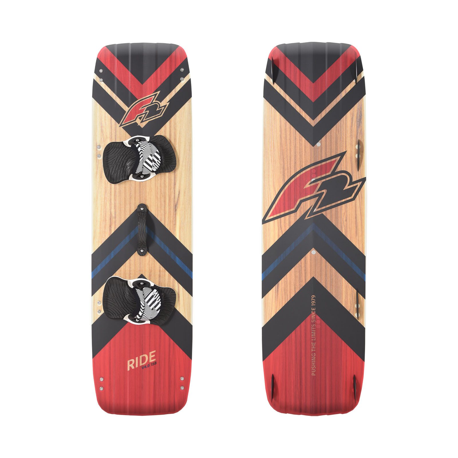 Kiteboard F2 Kiteboard Ride Classic Lightwind Wood 148 cm Rot 2024/25
