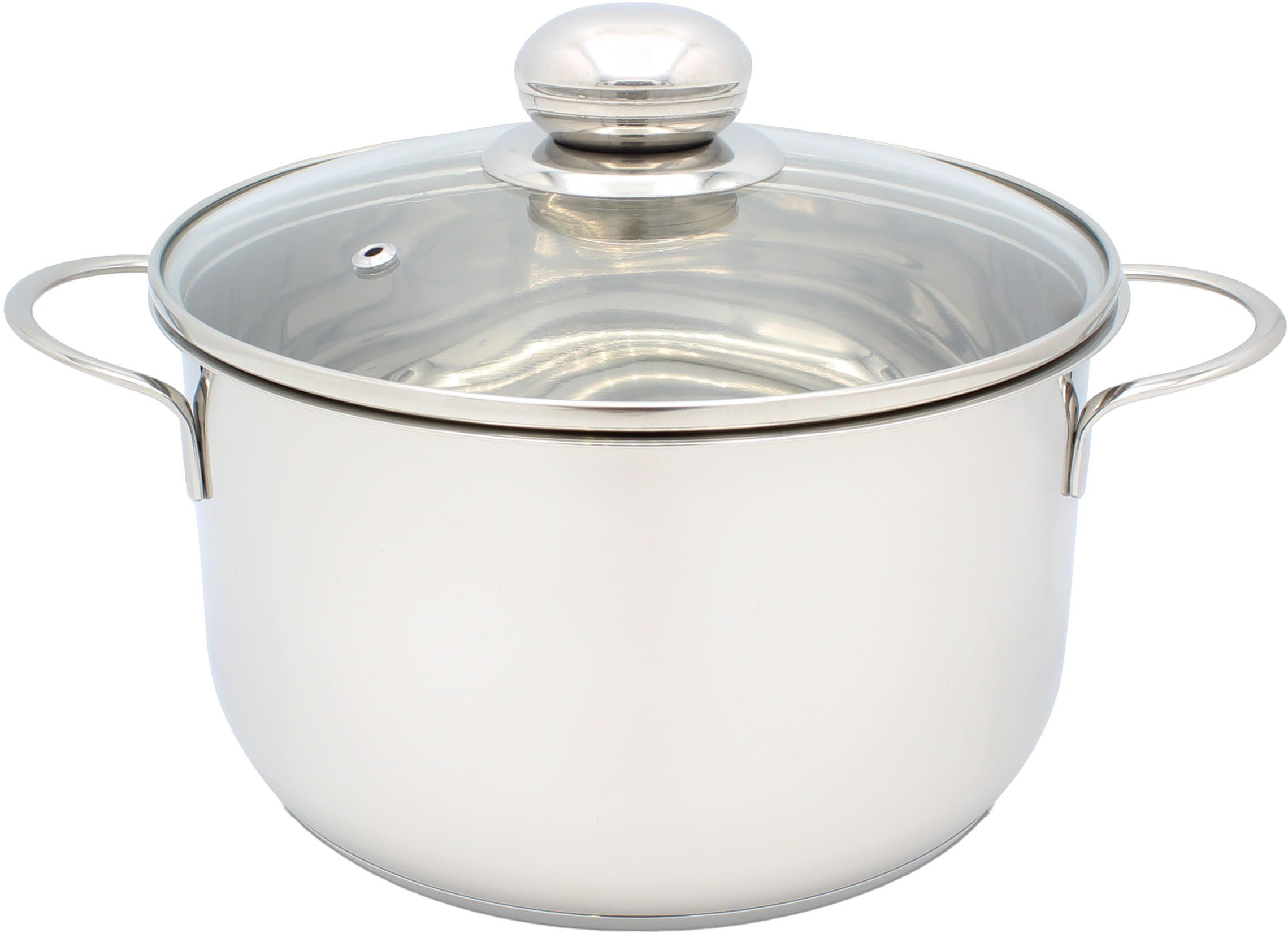 Krüger Fleischtopf Saturn, Edelstahl (1-tlg), Glasdecke für praktisches Sichtkochen