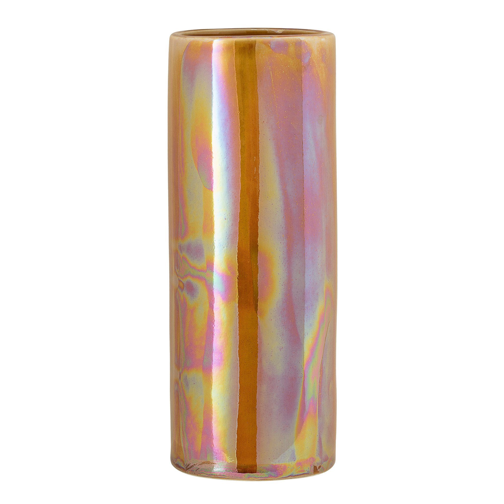 Stoneware, x Ø9cm Keramik Blumenvase 25cm Luigi Dekovase Design, dänisches Vase, Orange, handgefertigt Bloomingville braun/orange