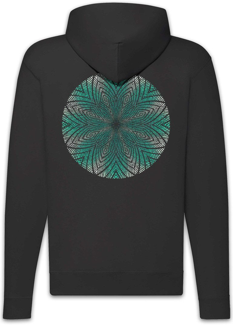 Urban Backwoods Sweatjacke Kaleidoscope VI Zipper Hoodie Crystal Kaleidoskop Psychedelic Art (1-tlg) Kunst Hippie Mandala Mosaik
