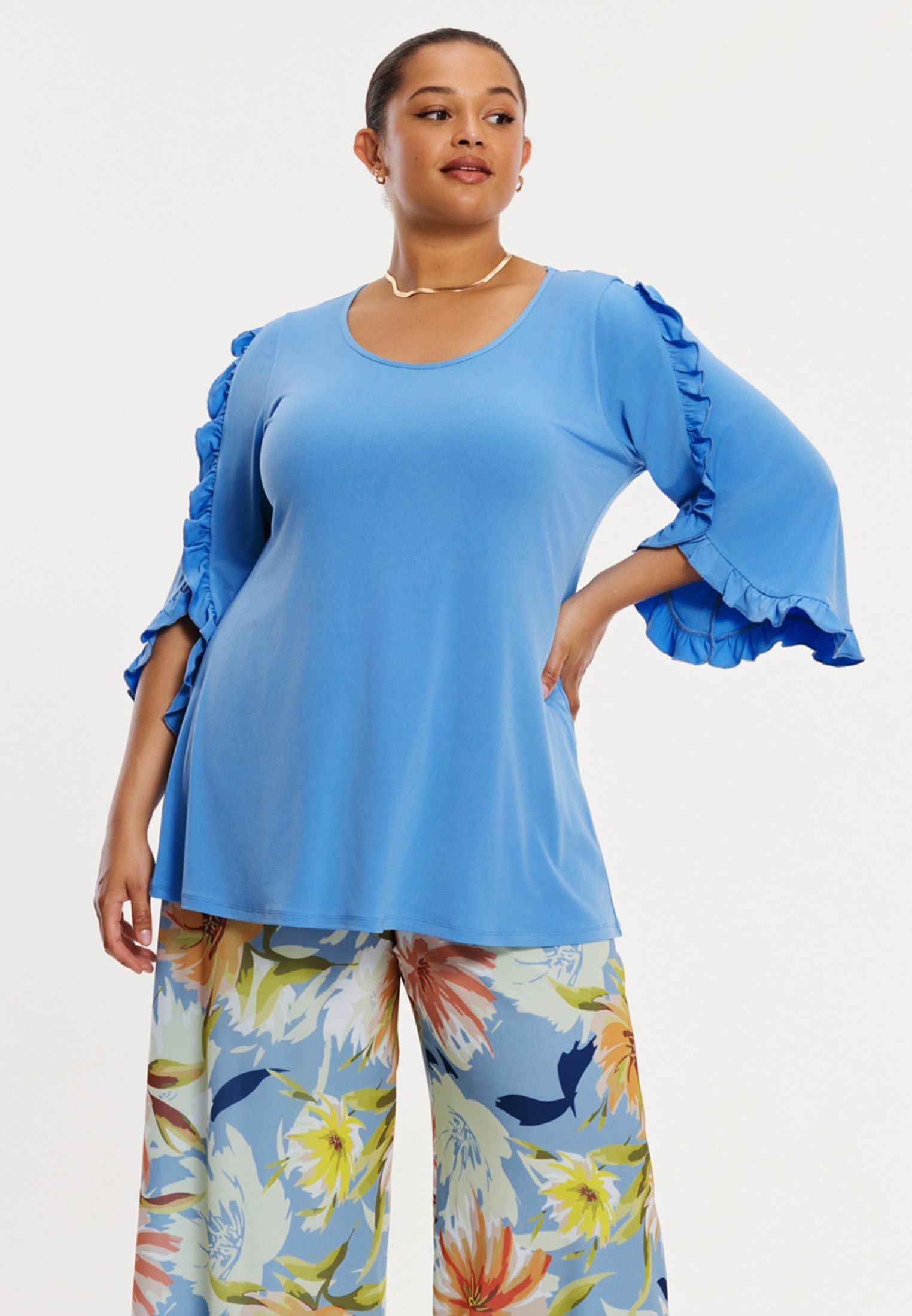 Tunika Damen Tunika Flare Fit