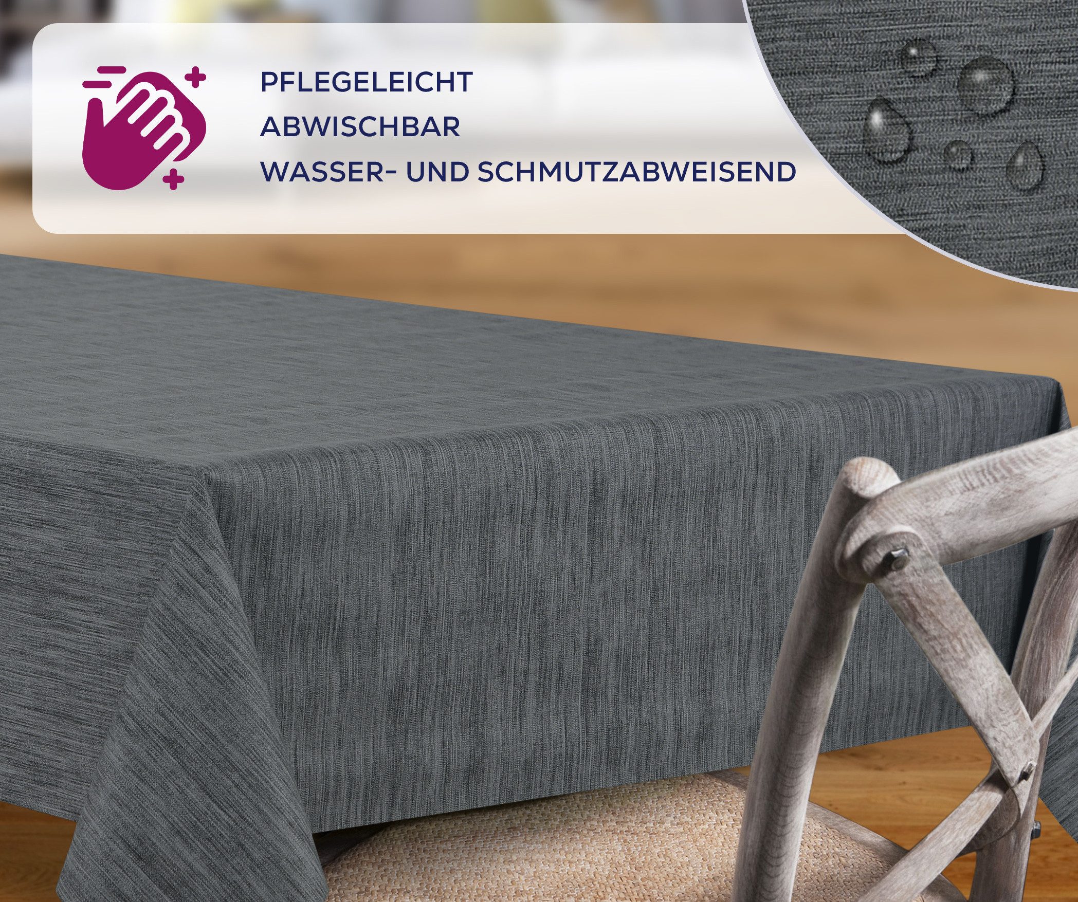 Beautex Tischdecke Wachstuchtischdecke rund oval eckig, günstig online kaufen