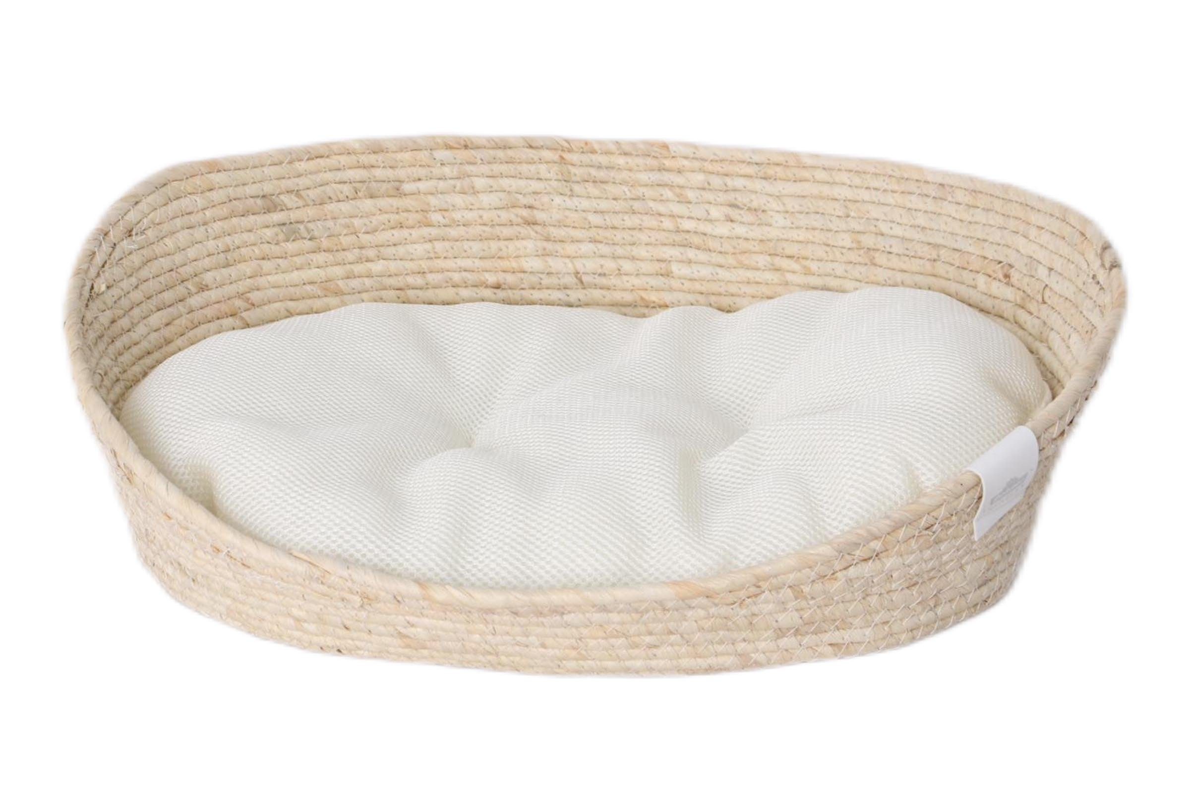 Dehner Tierbett Premium Kuschelbett Tiefer Schlaf, Naturmaterial, versch. Größen, exquisites, hochwertiges Hundebett / Katzenbett