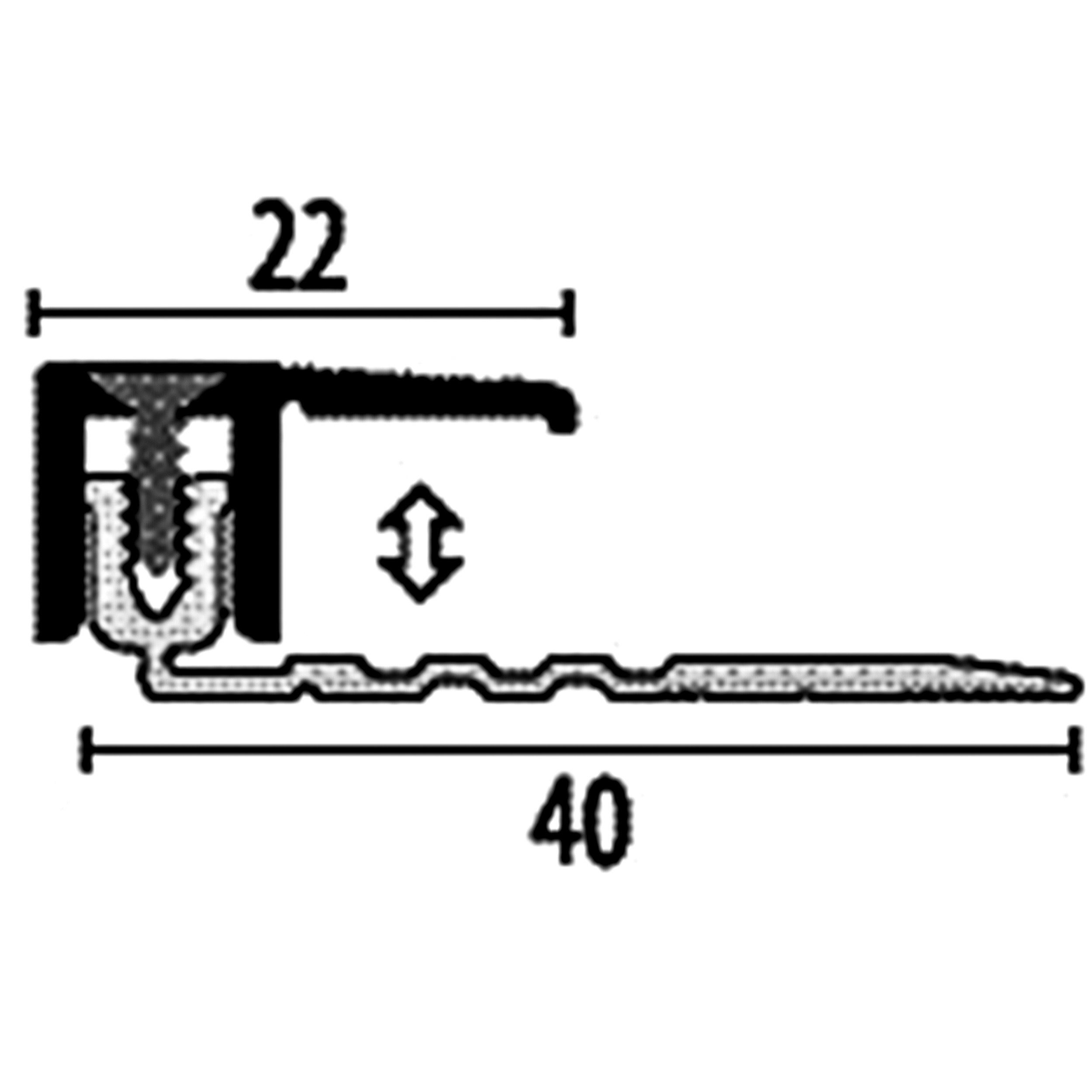 PROVISTON Abschlussprofil Aluminium, 28 x 1000 günstig online kaufen