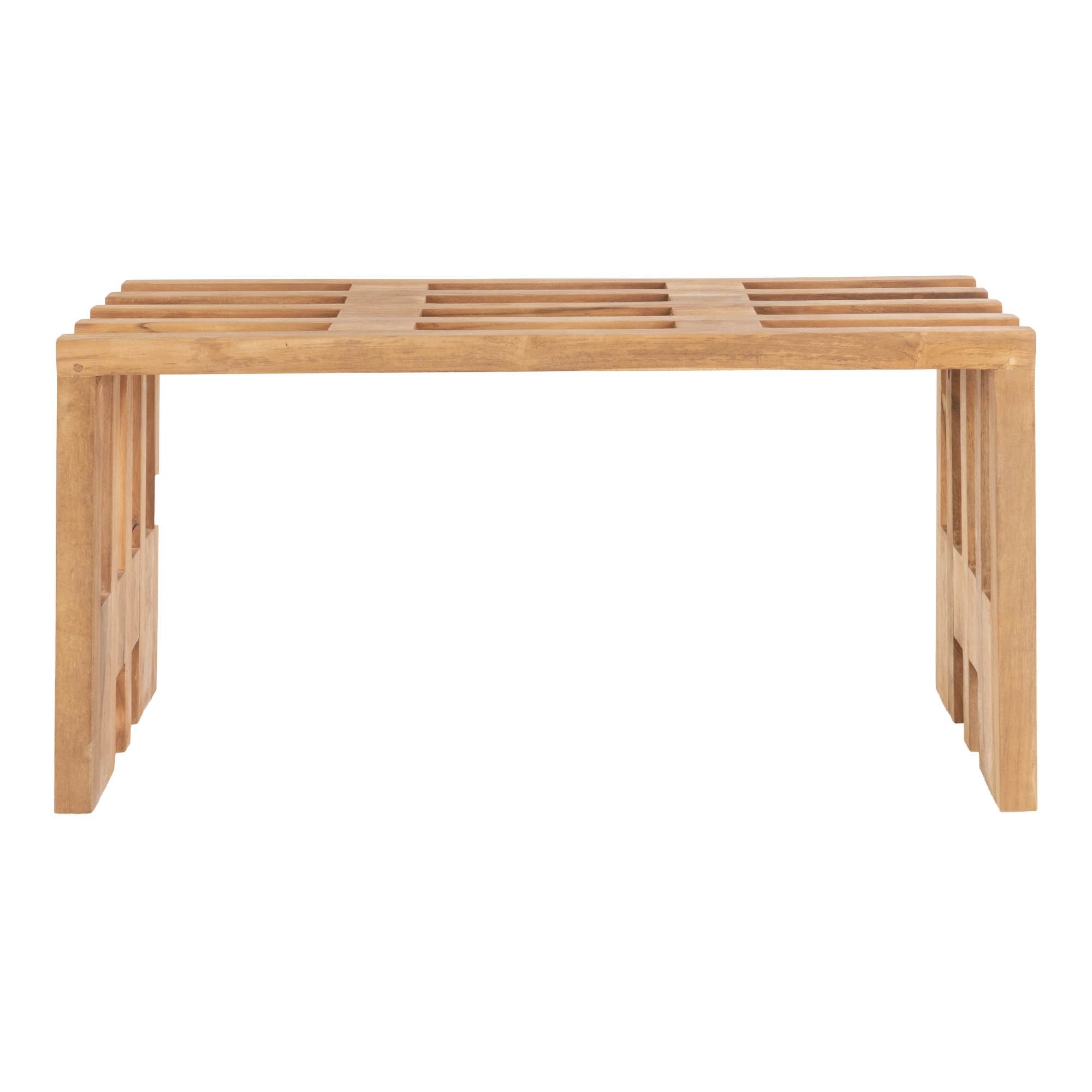 House Nordic Sitzbank in Braun, Teak - 90x49x30cm (BxHxT)