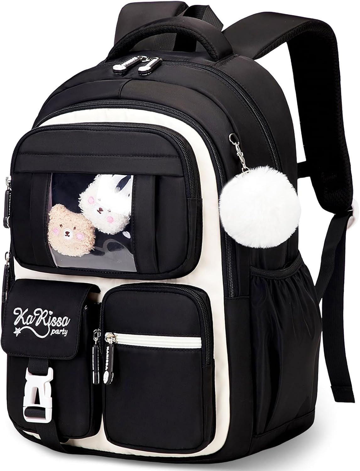 Fyrove Schulrucksack Mädchen, Schülerrucksack ergonomisch, Schultasche Kinder (Freizeitrucksack mit Reflexstreifen für Schule, Alltag und Reise, Ergonomisch, reflektierende Details, mehrere Fächer, gepolsterte Gurte)