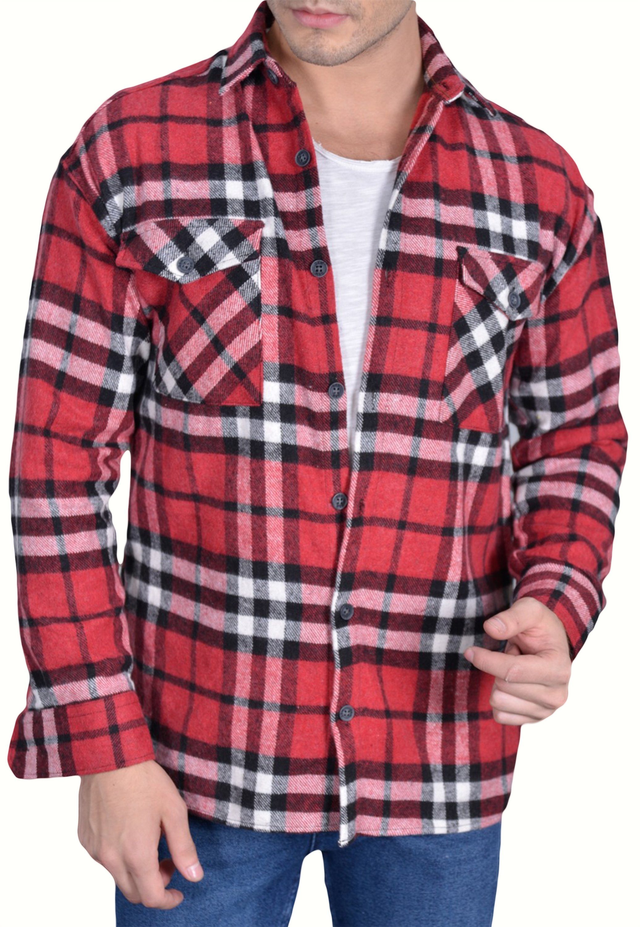 Megaman Jeans Flanellhemd Herren Holzfällerhemd Flanellhemd günstig online kaufen