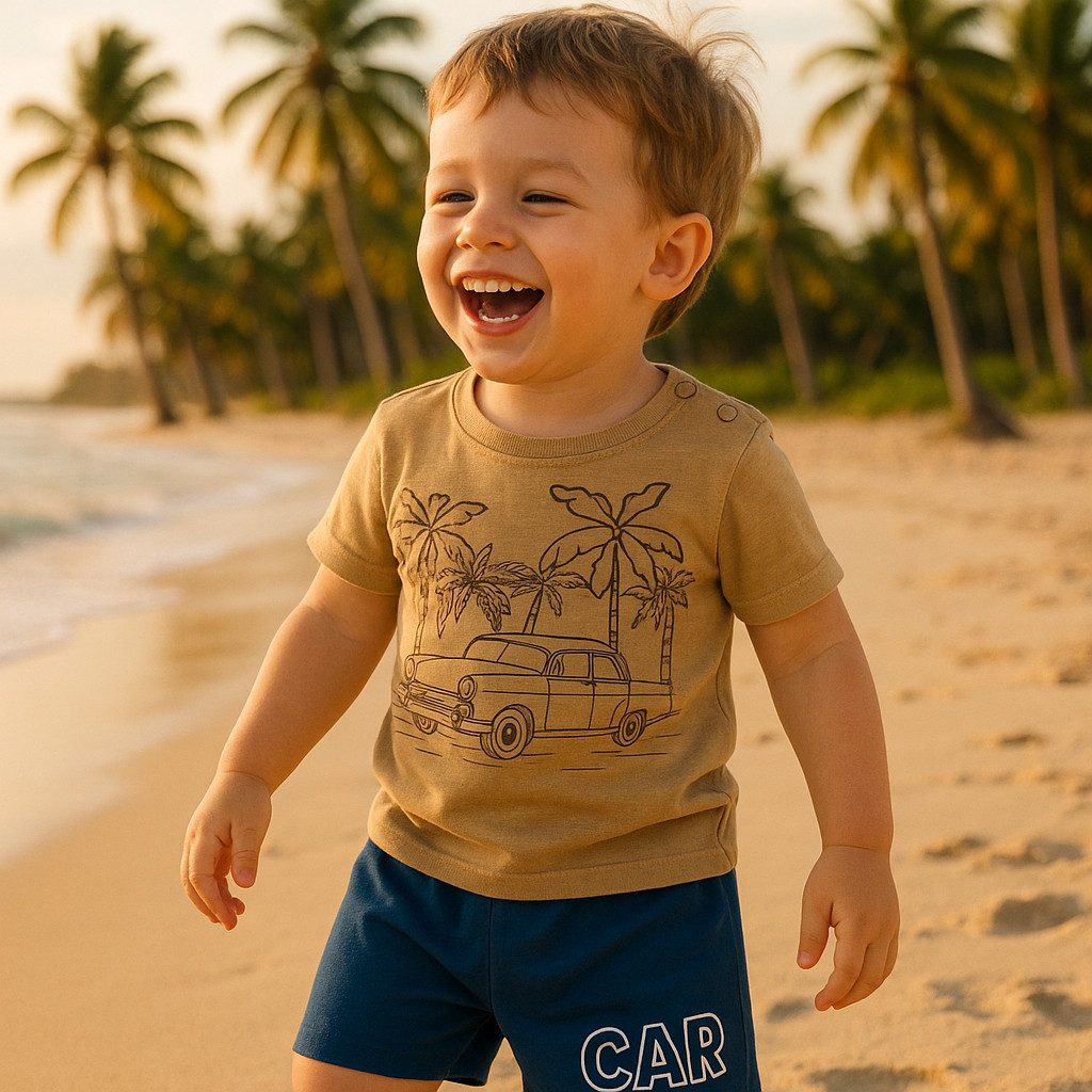 T-Shirt & Shorts Jungen Outfit, 2er Set für Kleinkind: T-Shirt + Shorts, 100% Baumwolle
