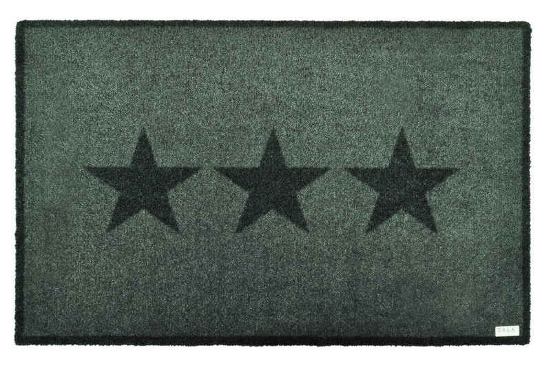 Fußmatte STARS 70x50cm grau, riess-ambiente, rechteckig, Höhe: 10 mm, Flur · Kurzflor · Schmutzfang · Outdoor · Innen